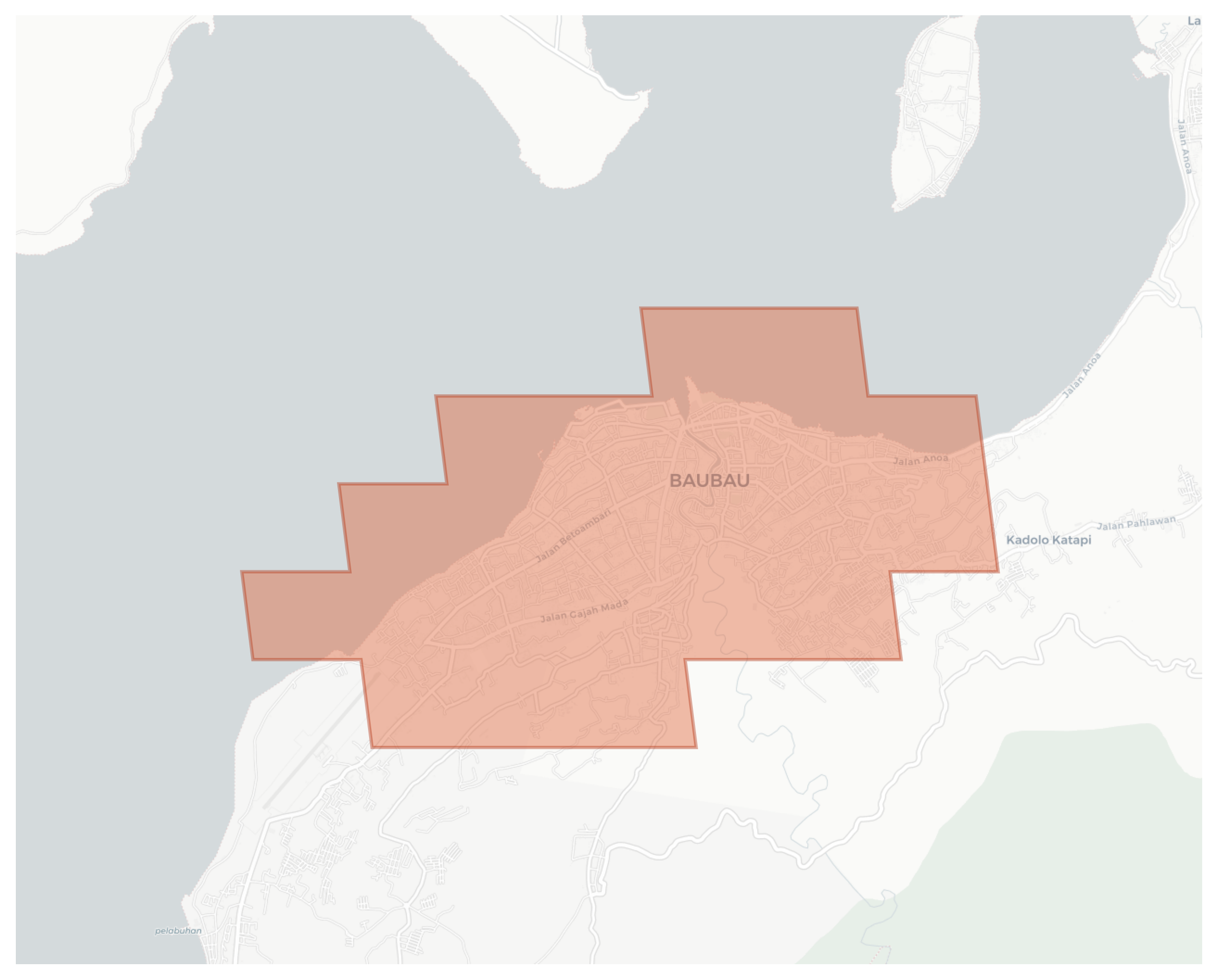Baubau geographic map