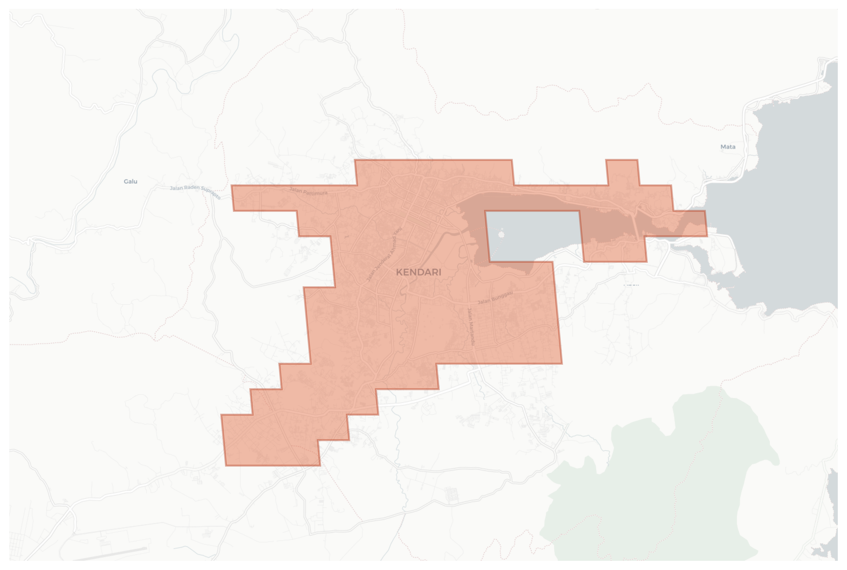 Kendari geographic map