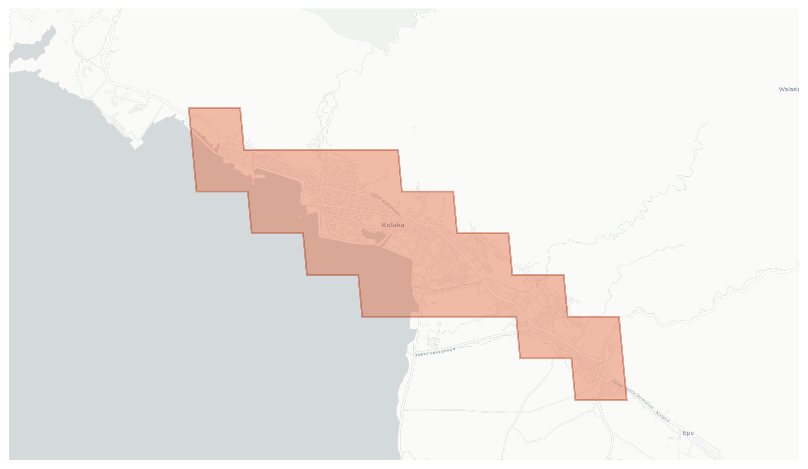 Kolaka geographic map