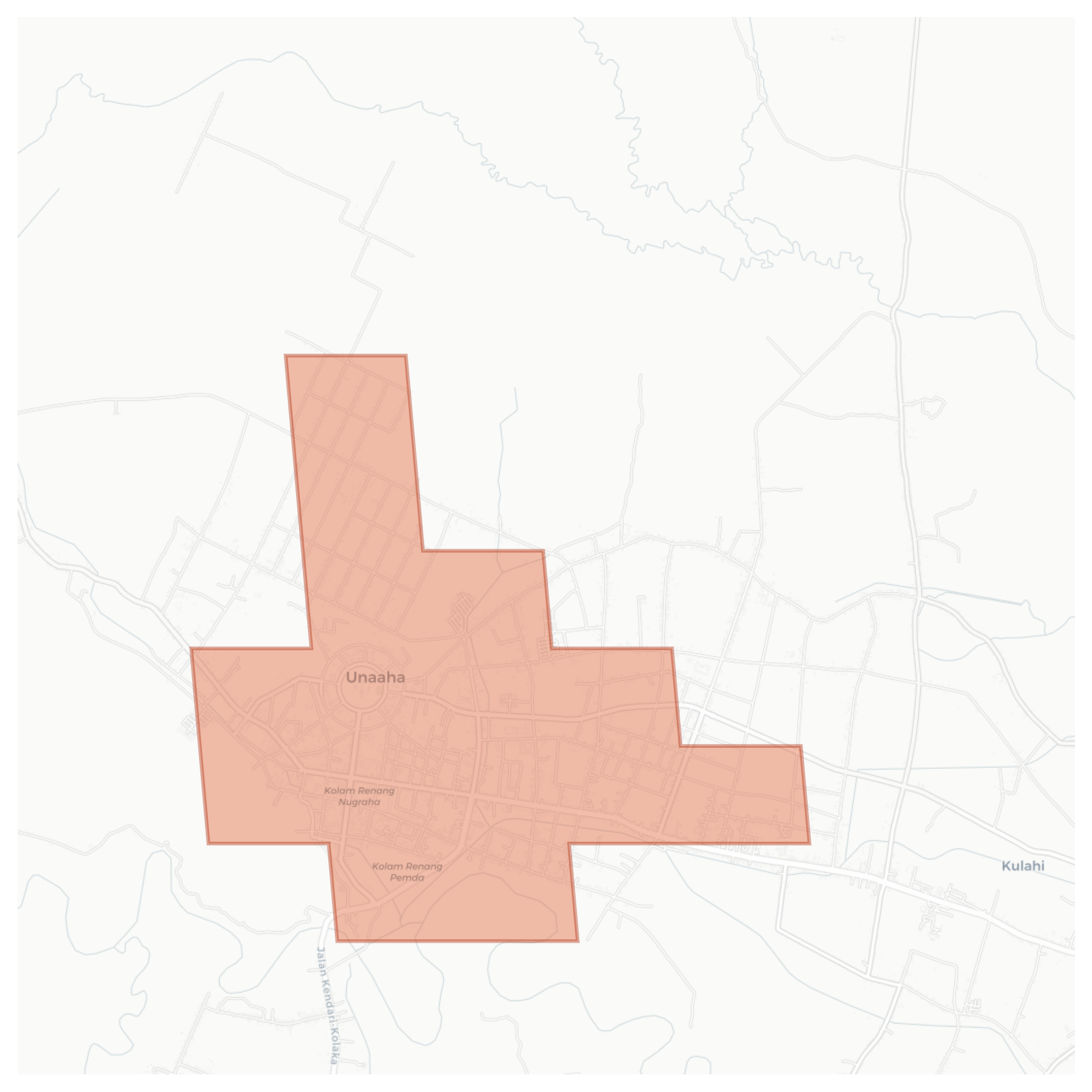 Unaaha geographic map