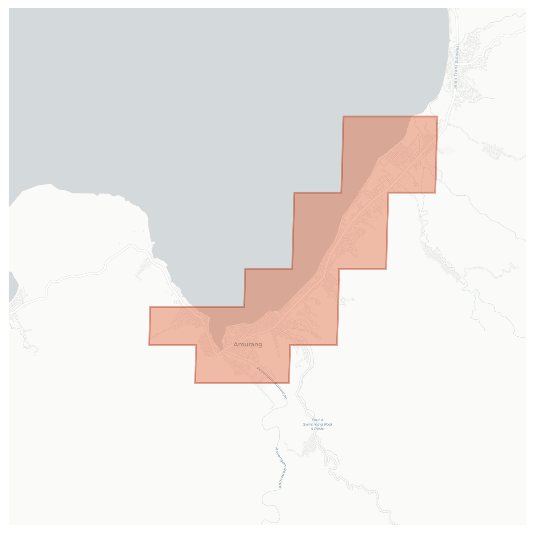 Amurang geographic map