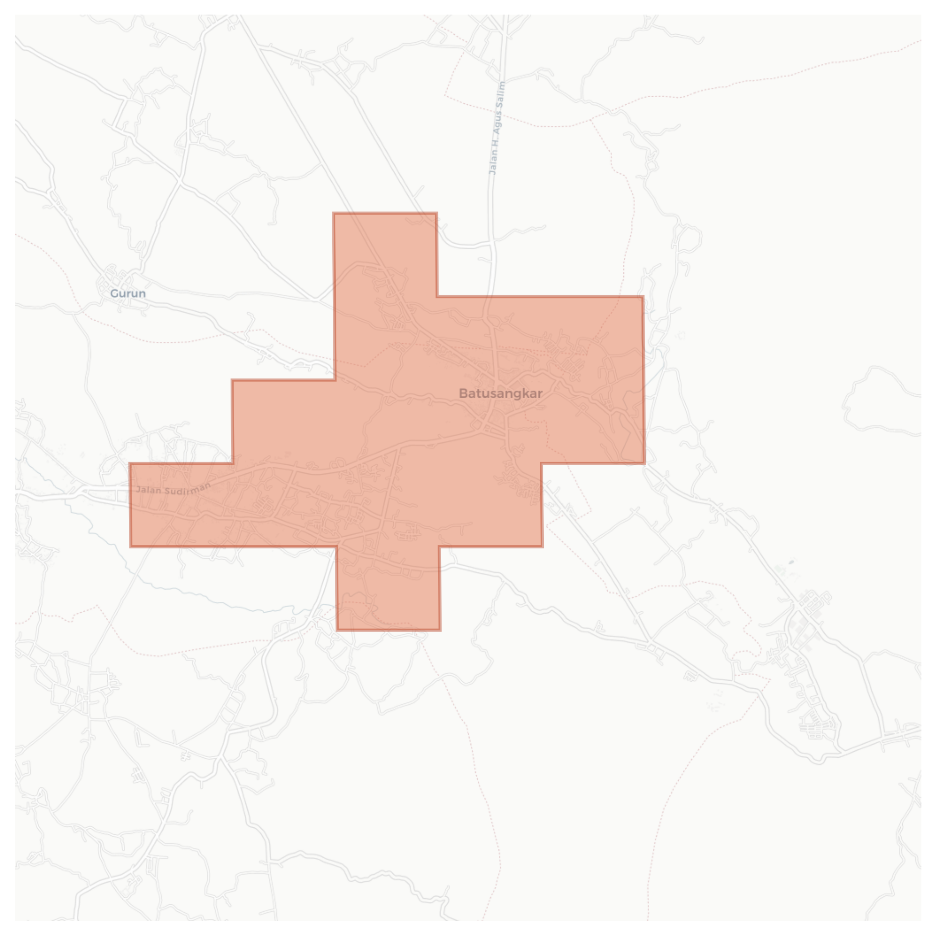 Batusangkar geographic map