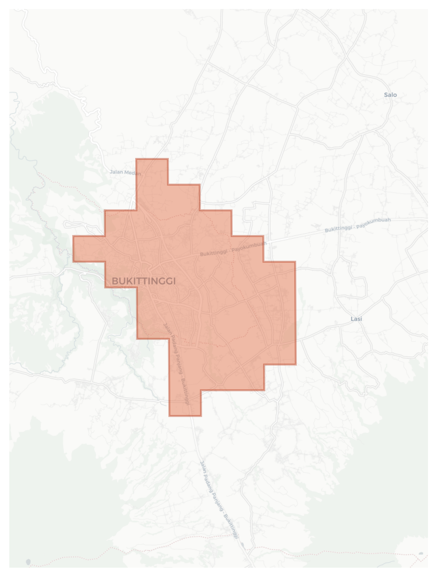 Bukittinggi geographic map