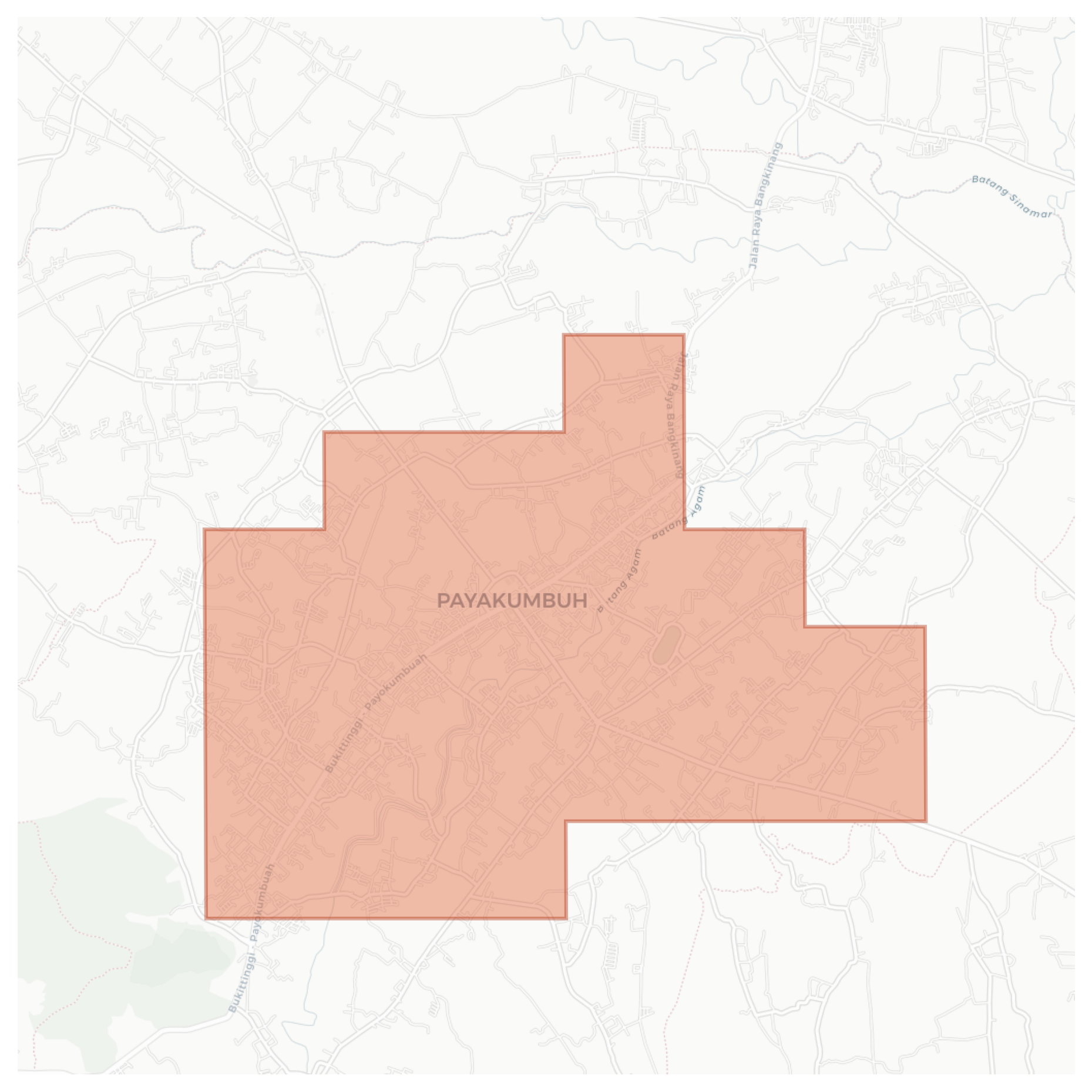 Payakumbuh geographic map