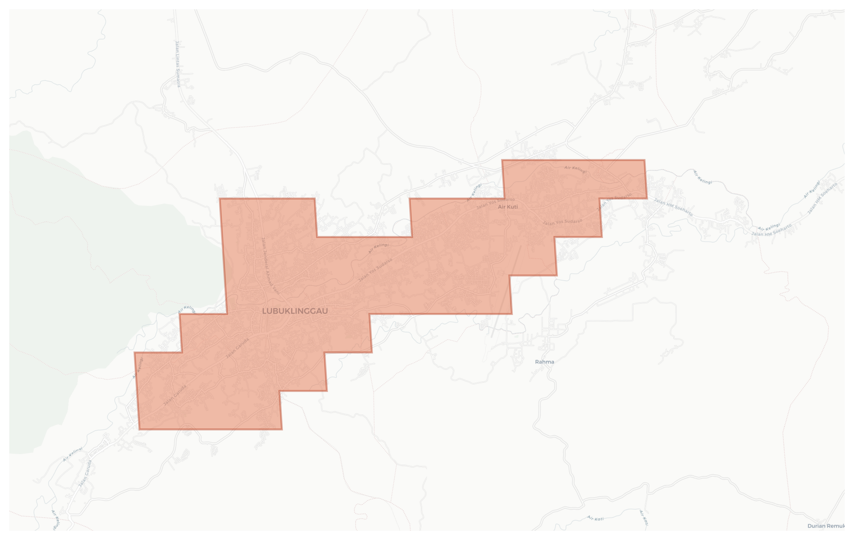 Lubuklinggau geographic map