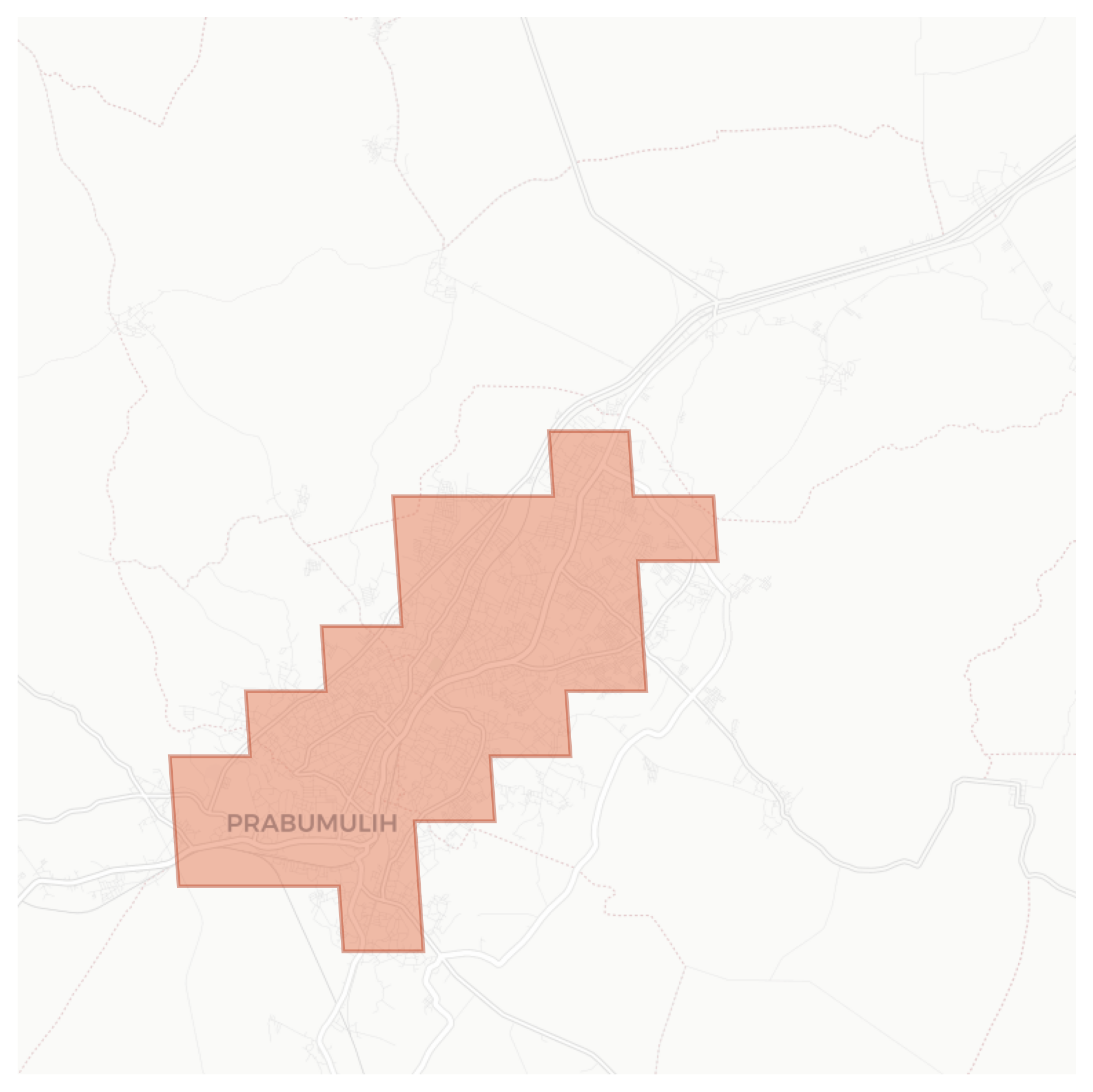 Prabumulih geographic map