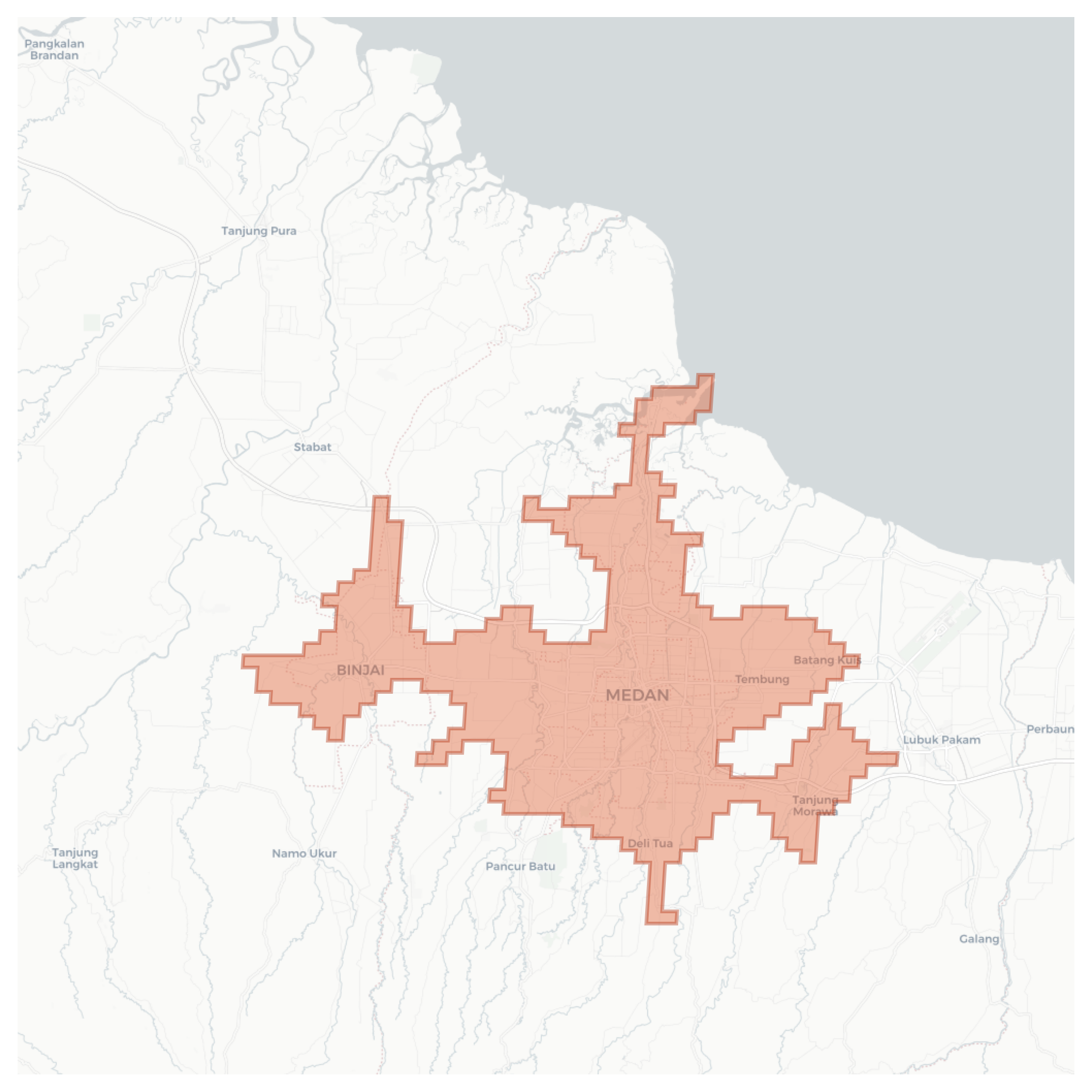 Medan geographic map