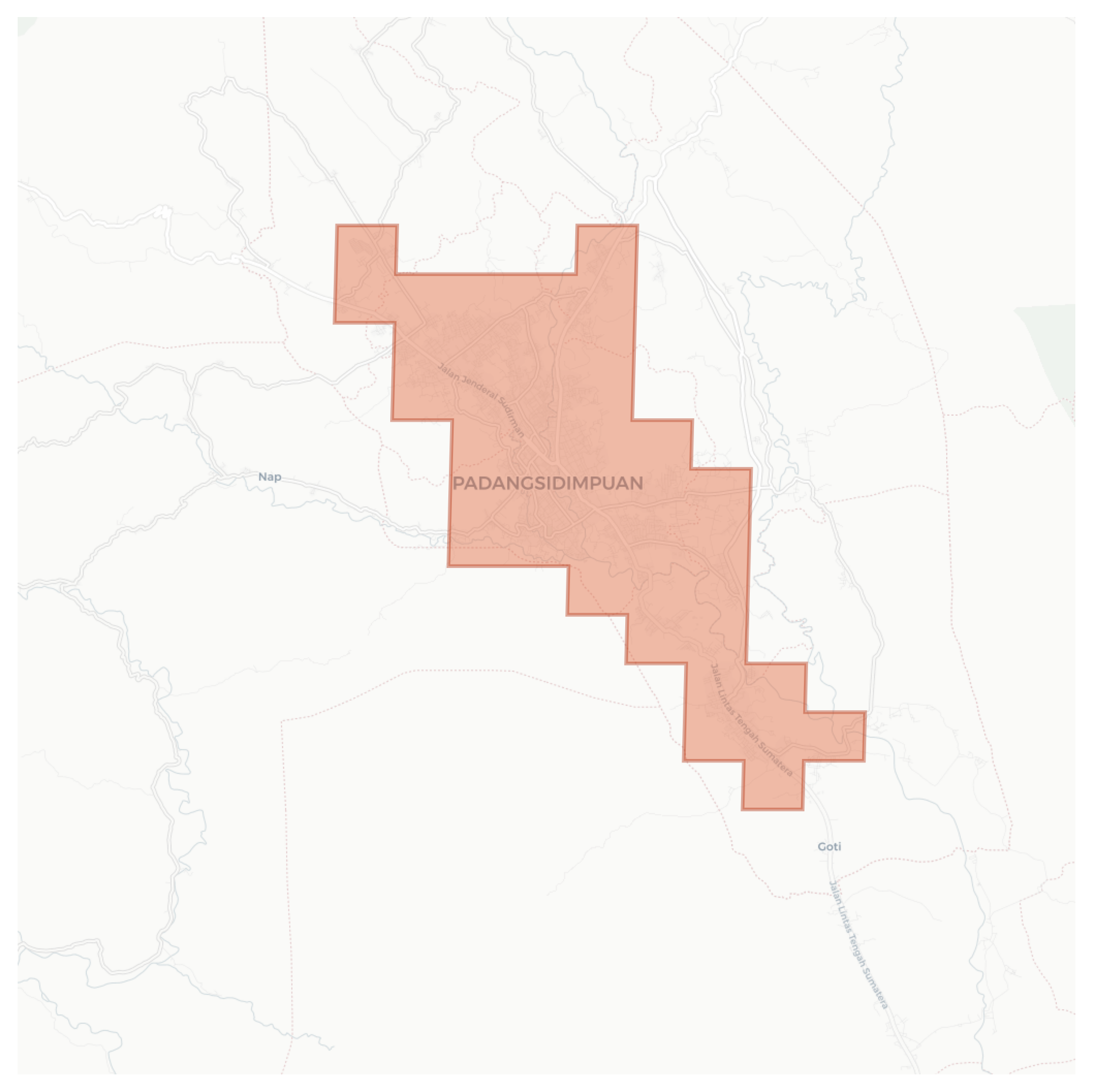 Padang Sidempuan geographic map