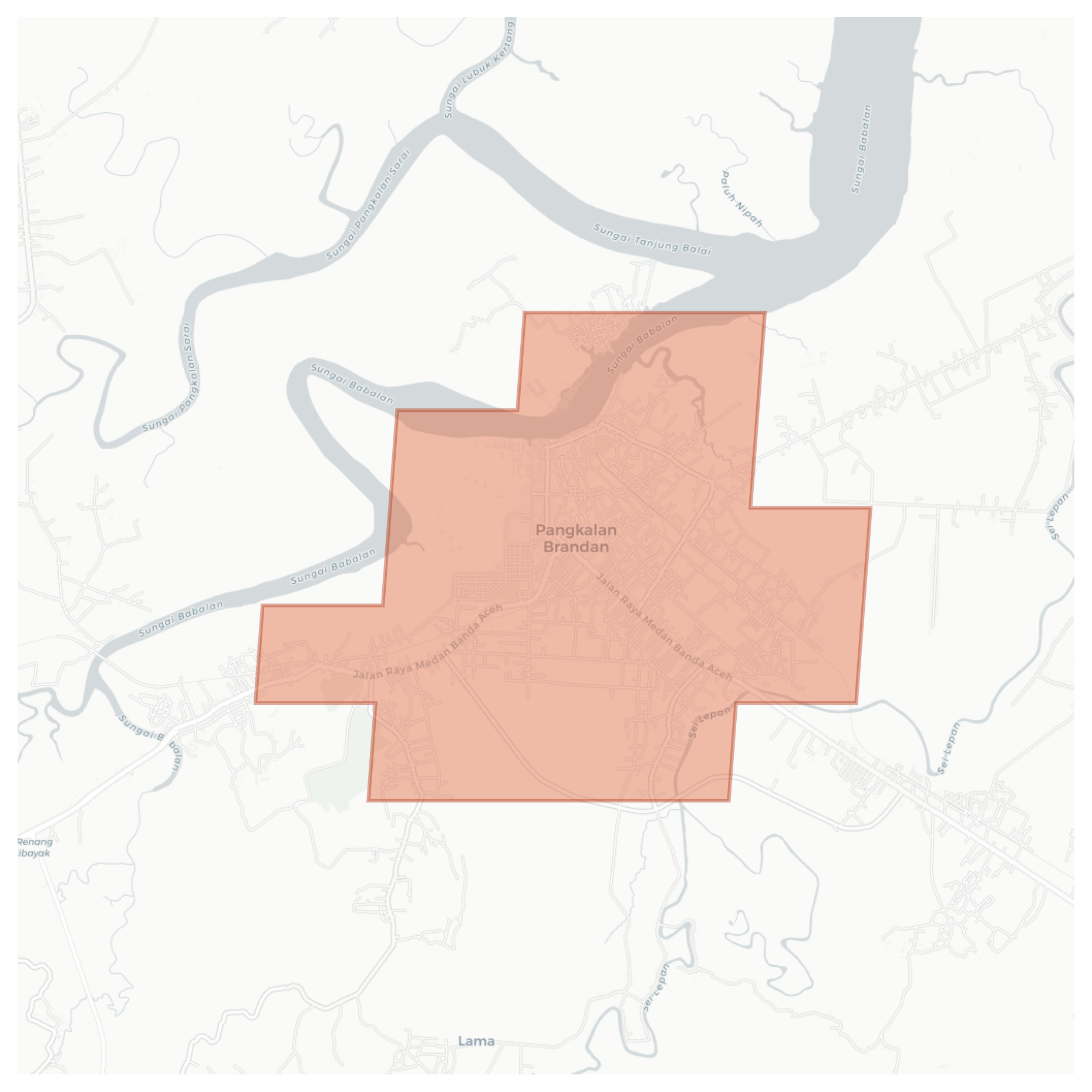Pangkalan Brandan geographic map