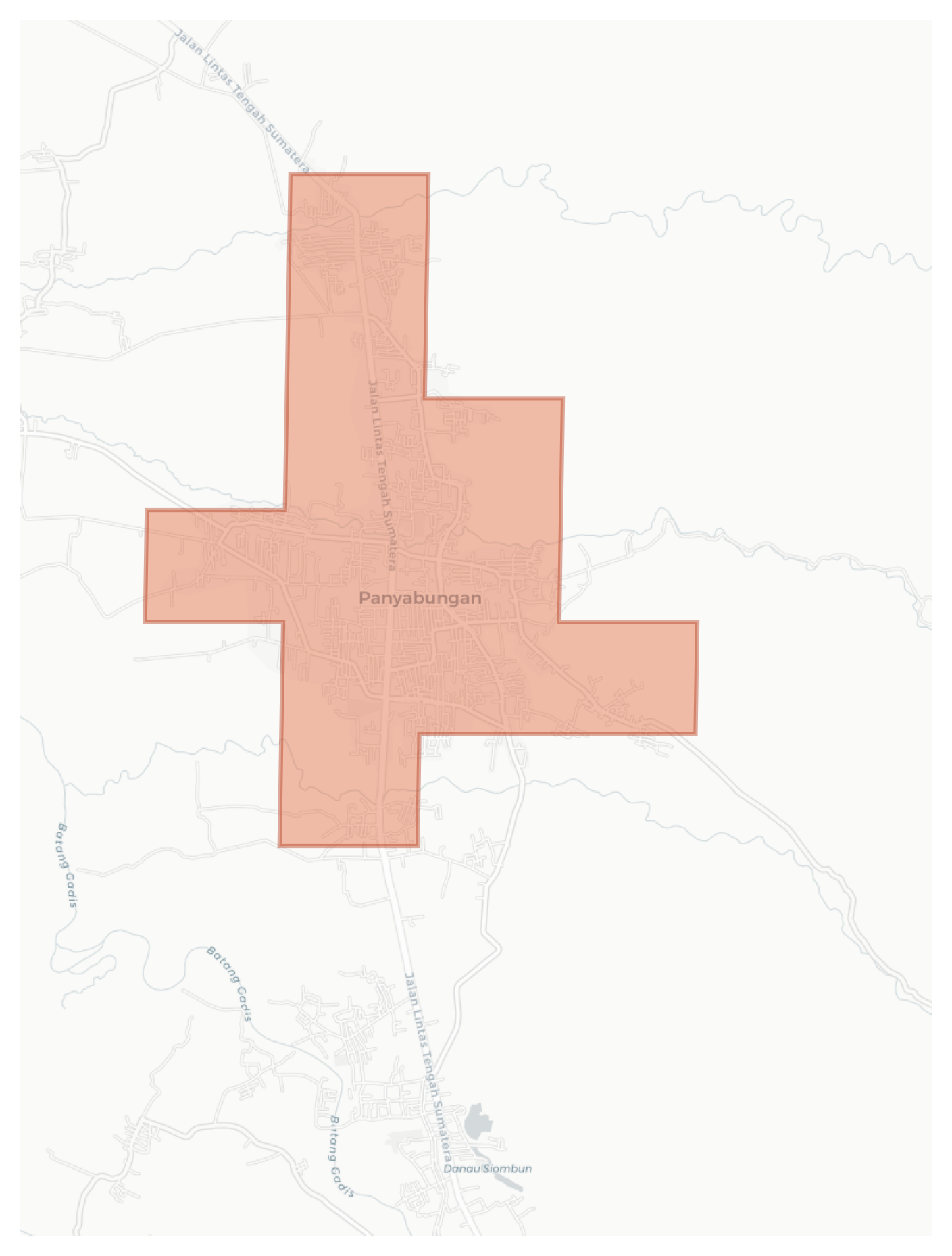 Panyabungan geographic map