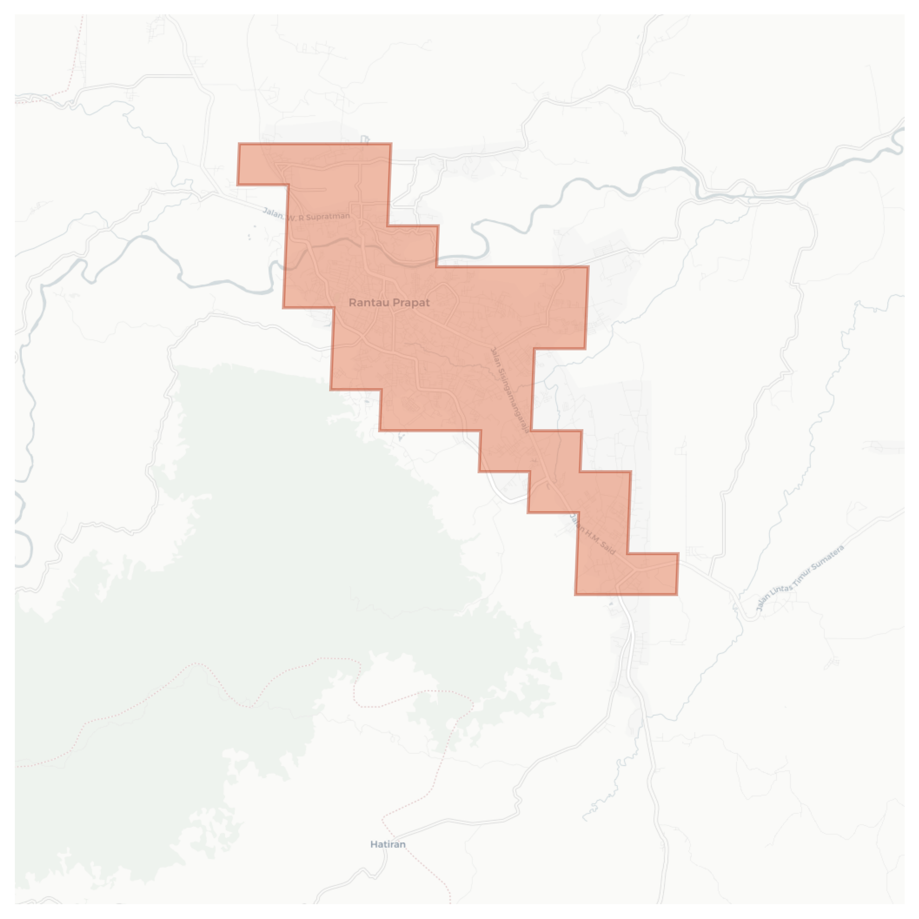 Rantau Prapat geographic map