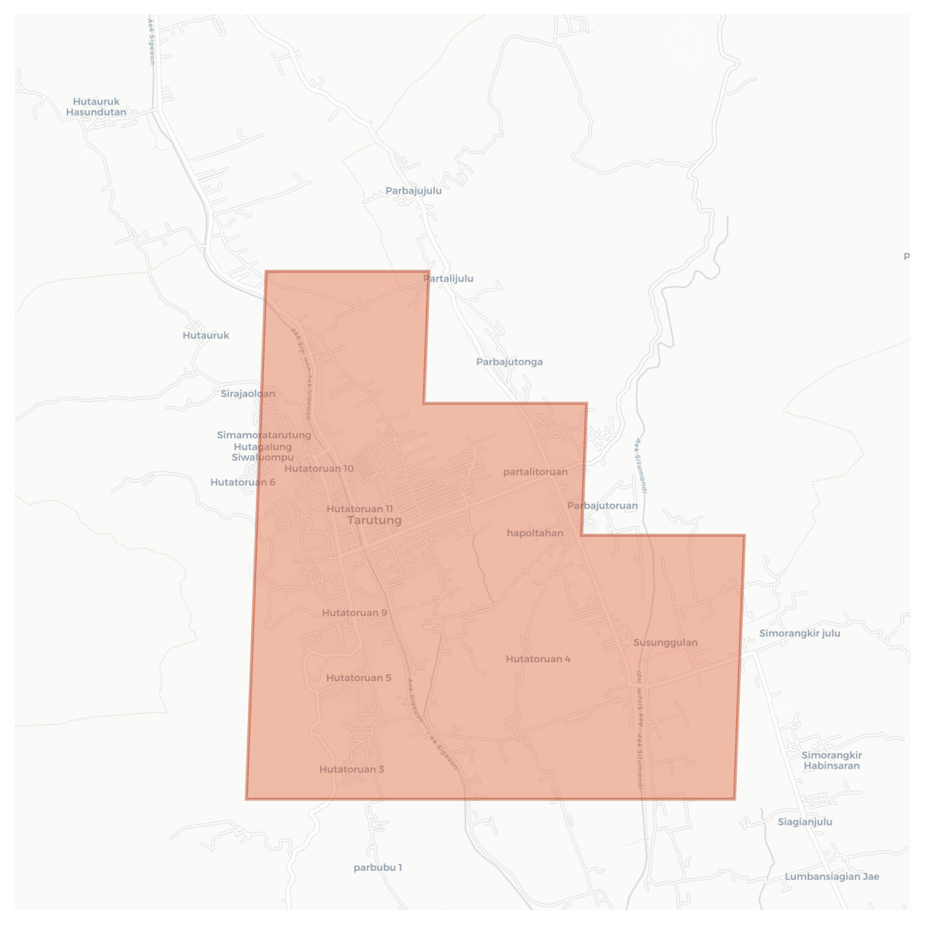 Tarutung geographic map