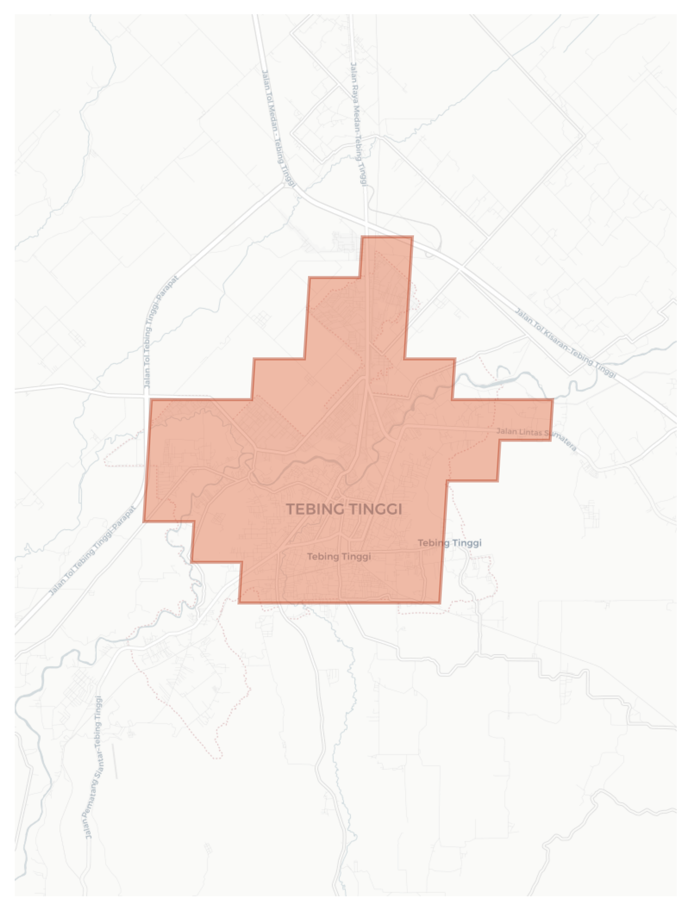 Tebing Tinggi geographic map