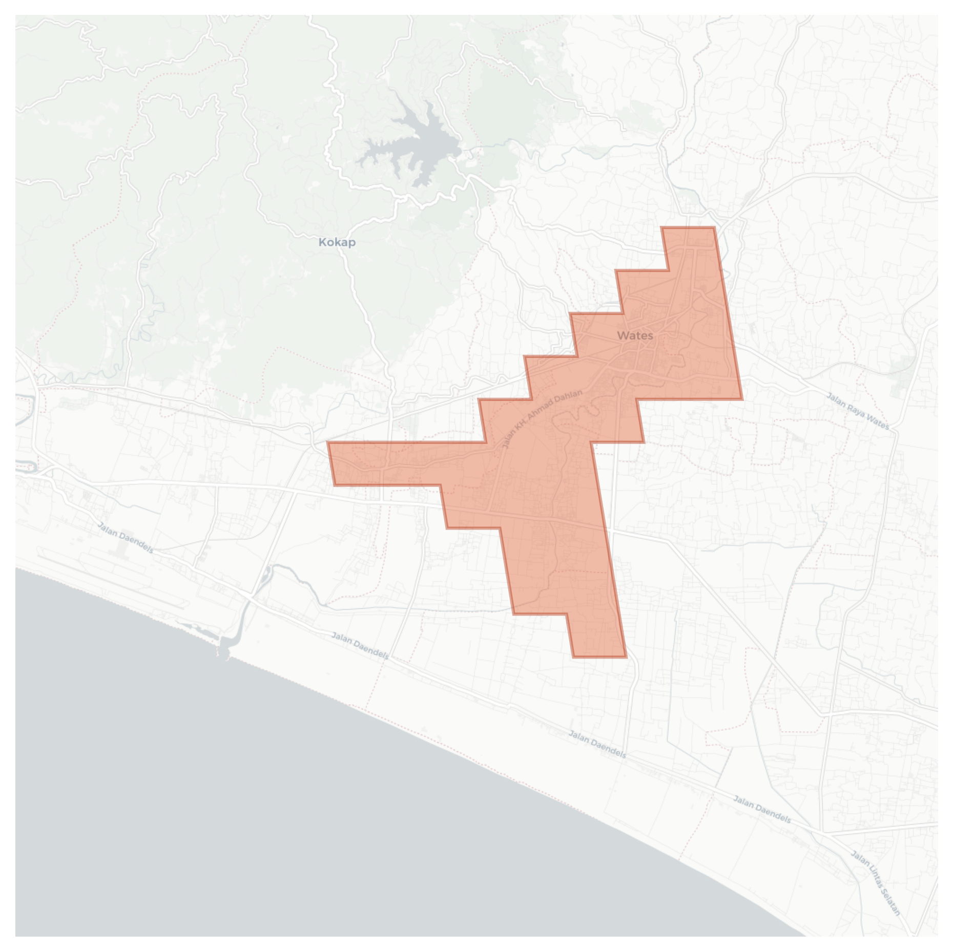 Wates geographic map