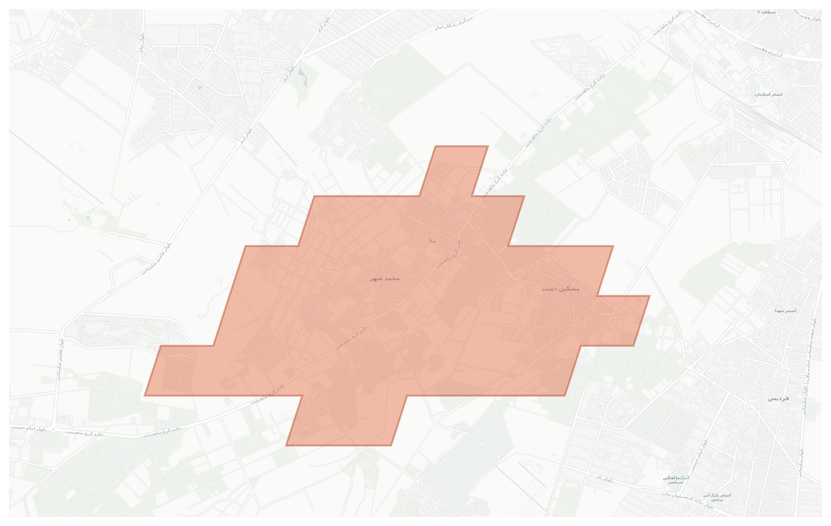 Mohammad Shahr geographic map
