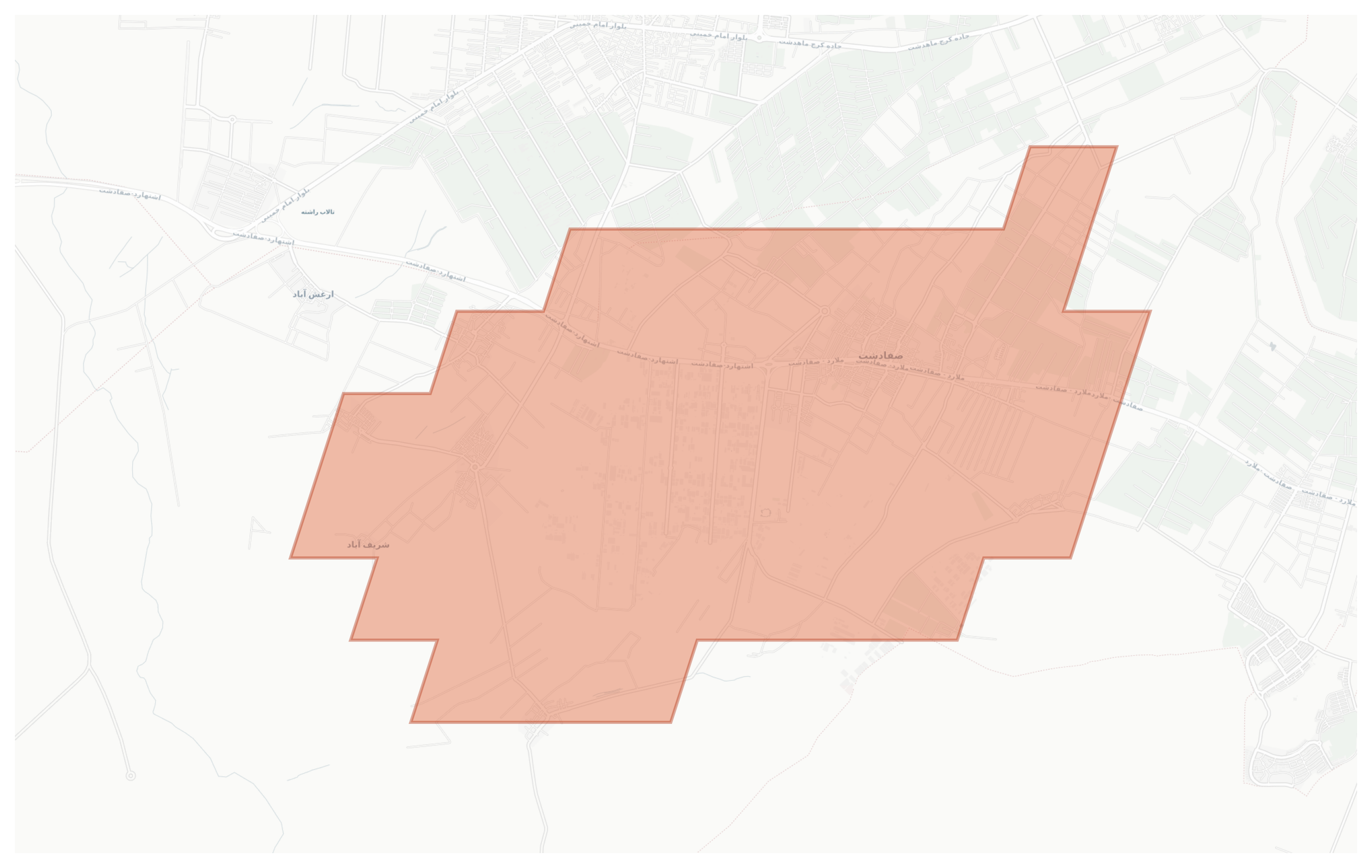 Safadasht geographic map