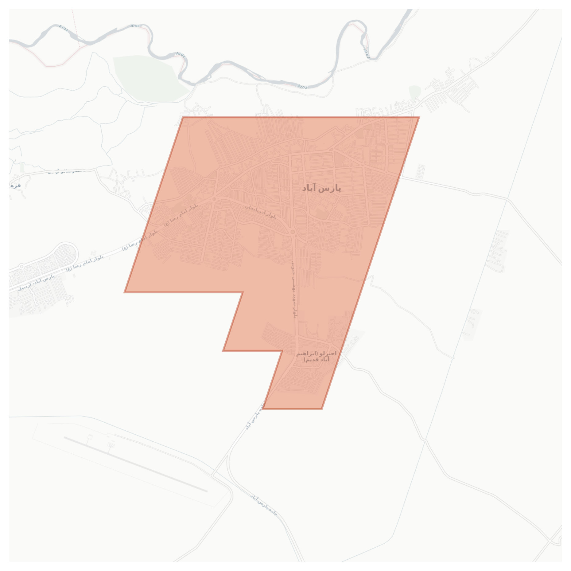 Parsabad geographic map