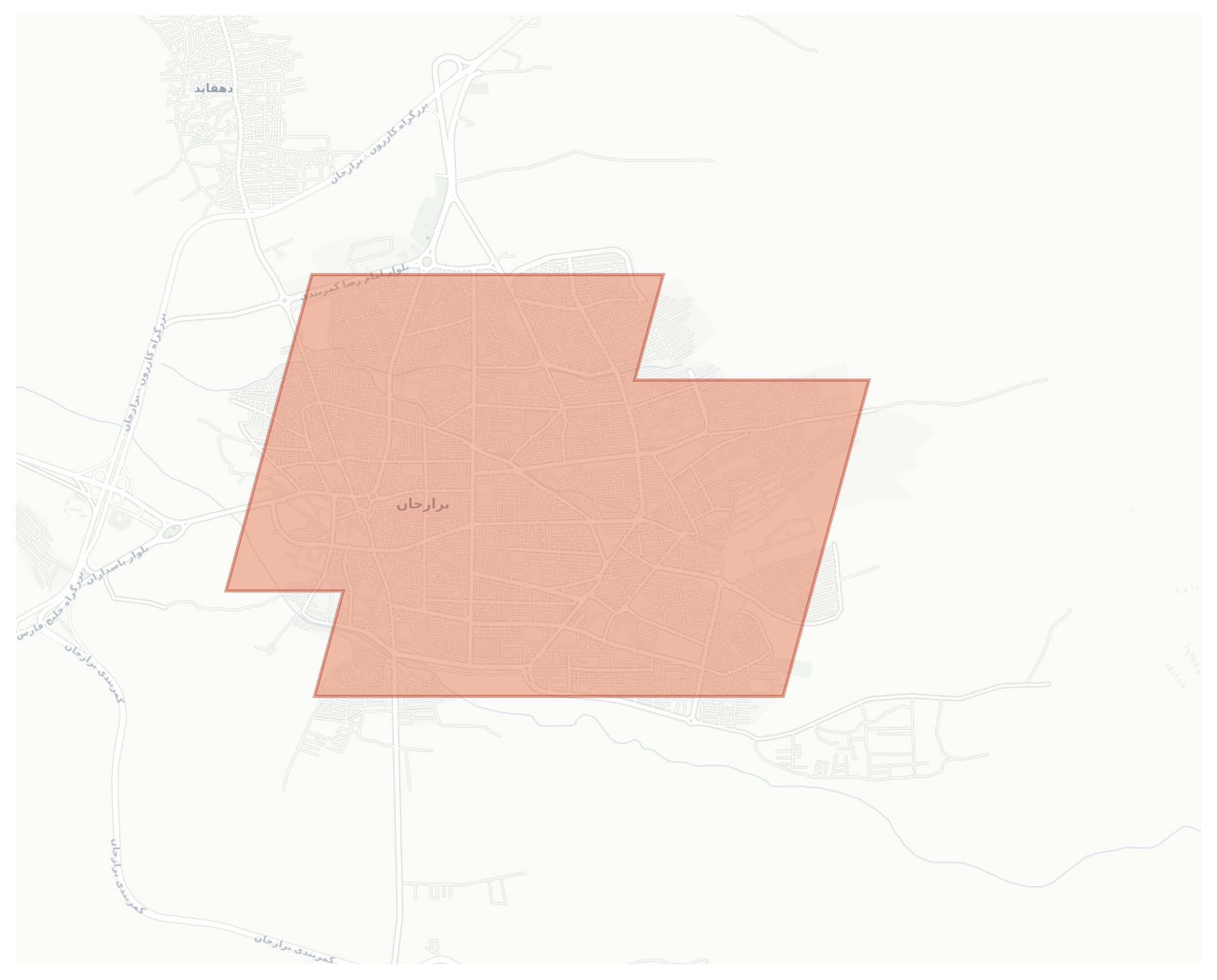 Borazjan geographic map