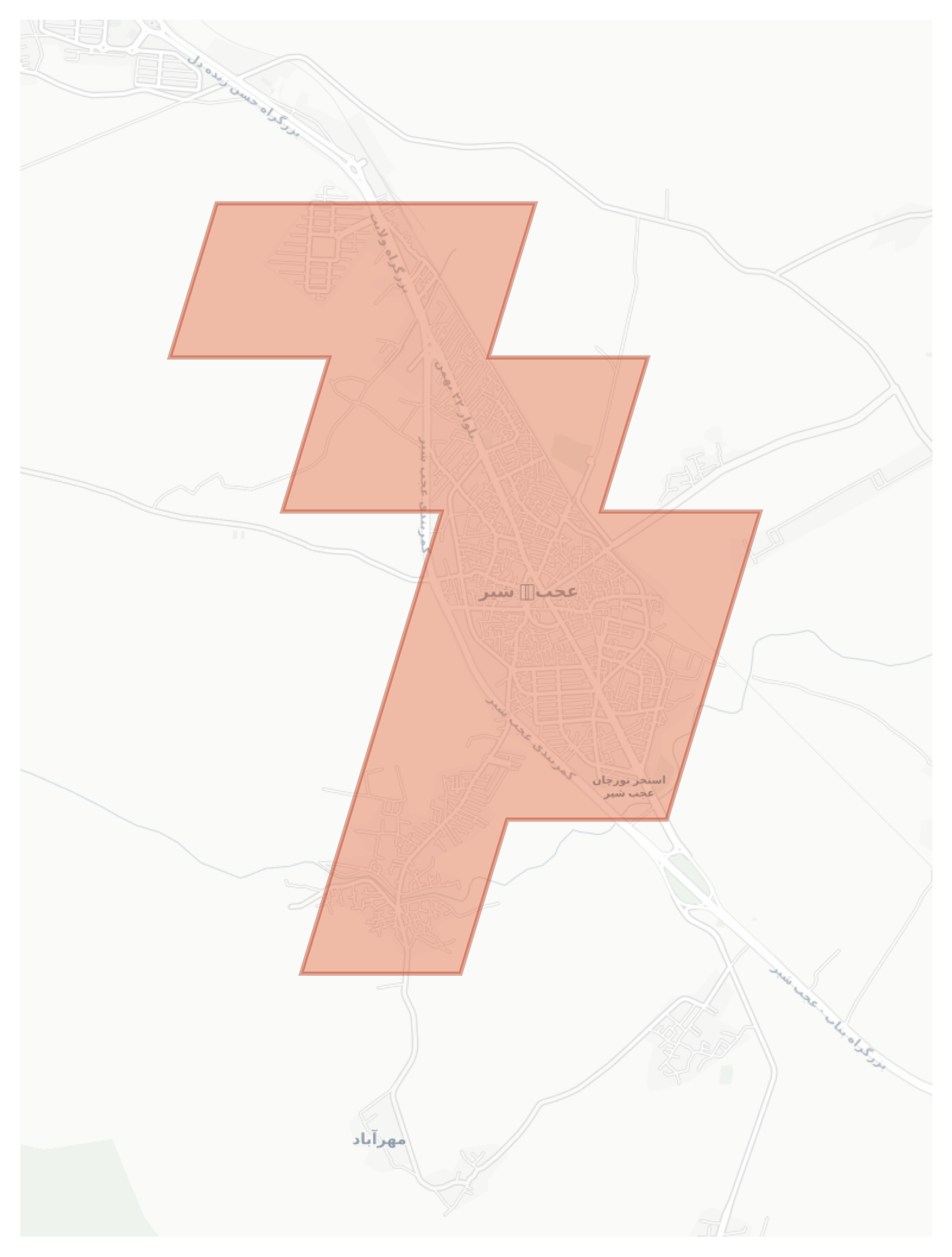 Ajab Shir geographic map