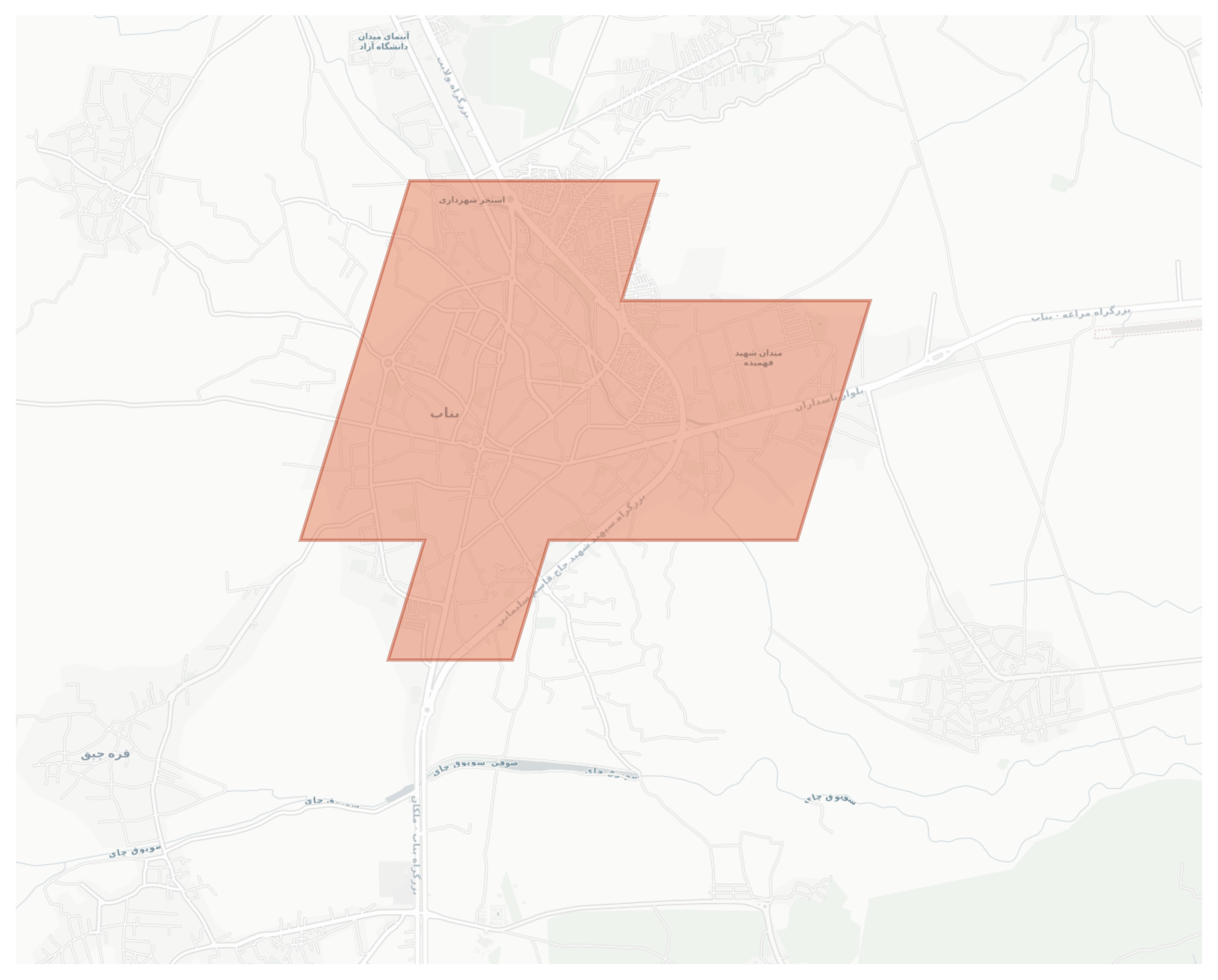 Bonab geographic map