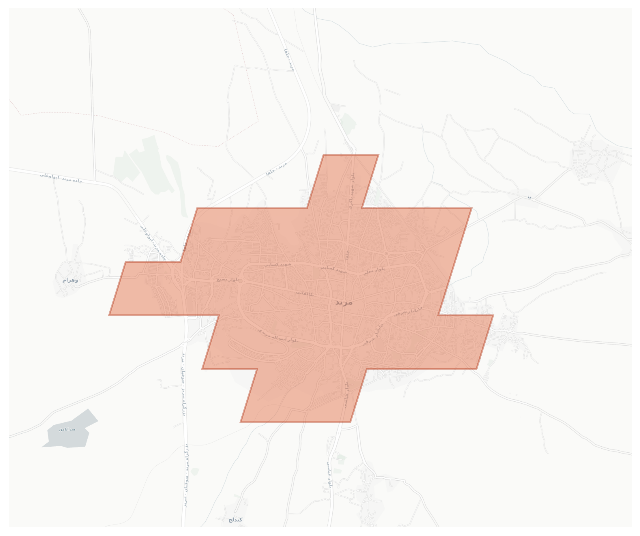 Marand geographic map