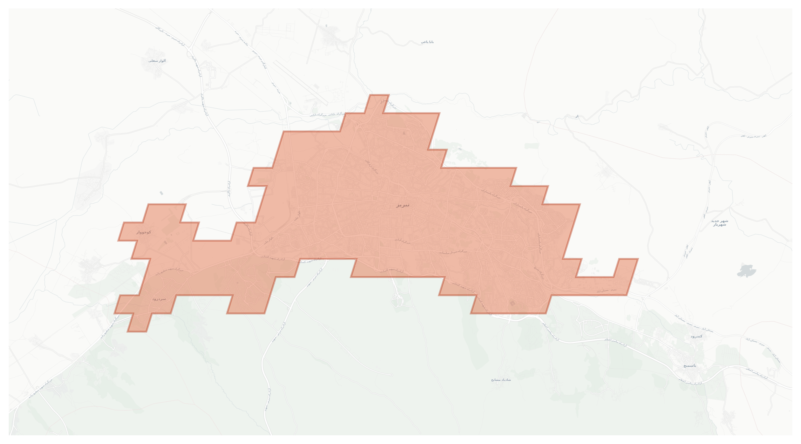 Tabriz geographic map