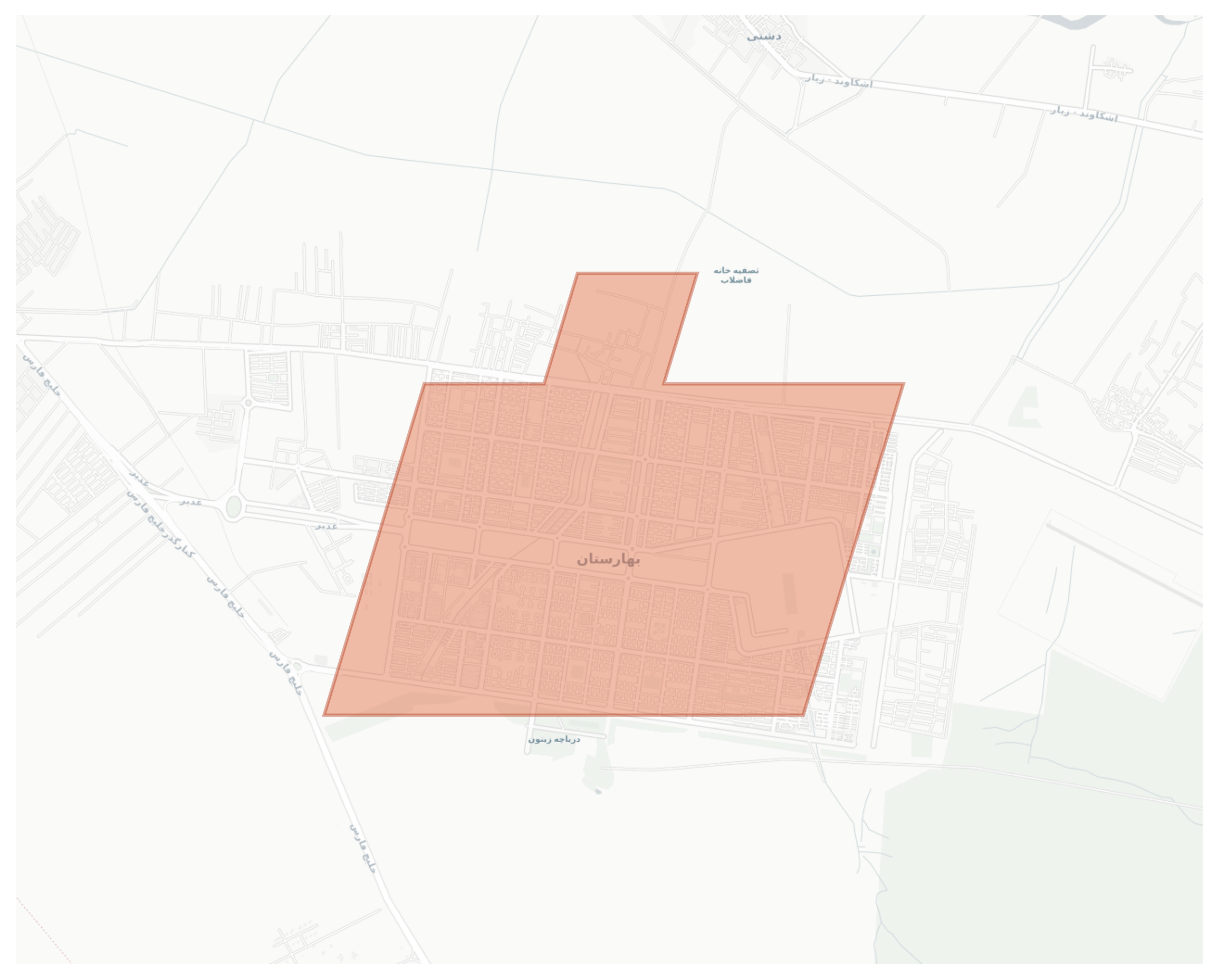 Baharestan geographic map