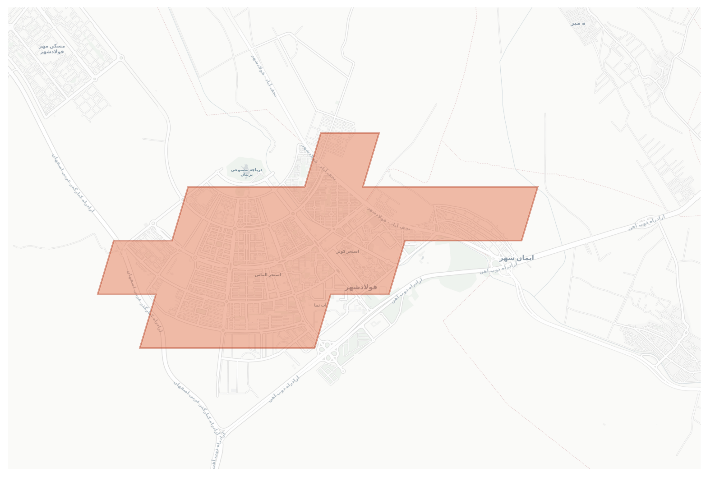 Fuladshahr geographic map