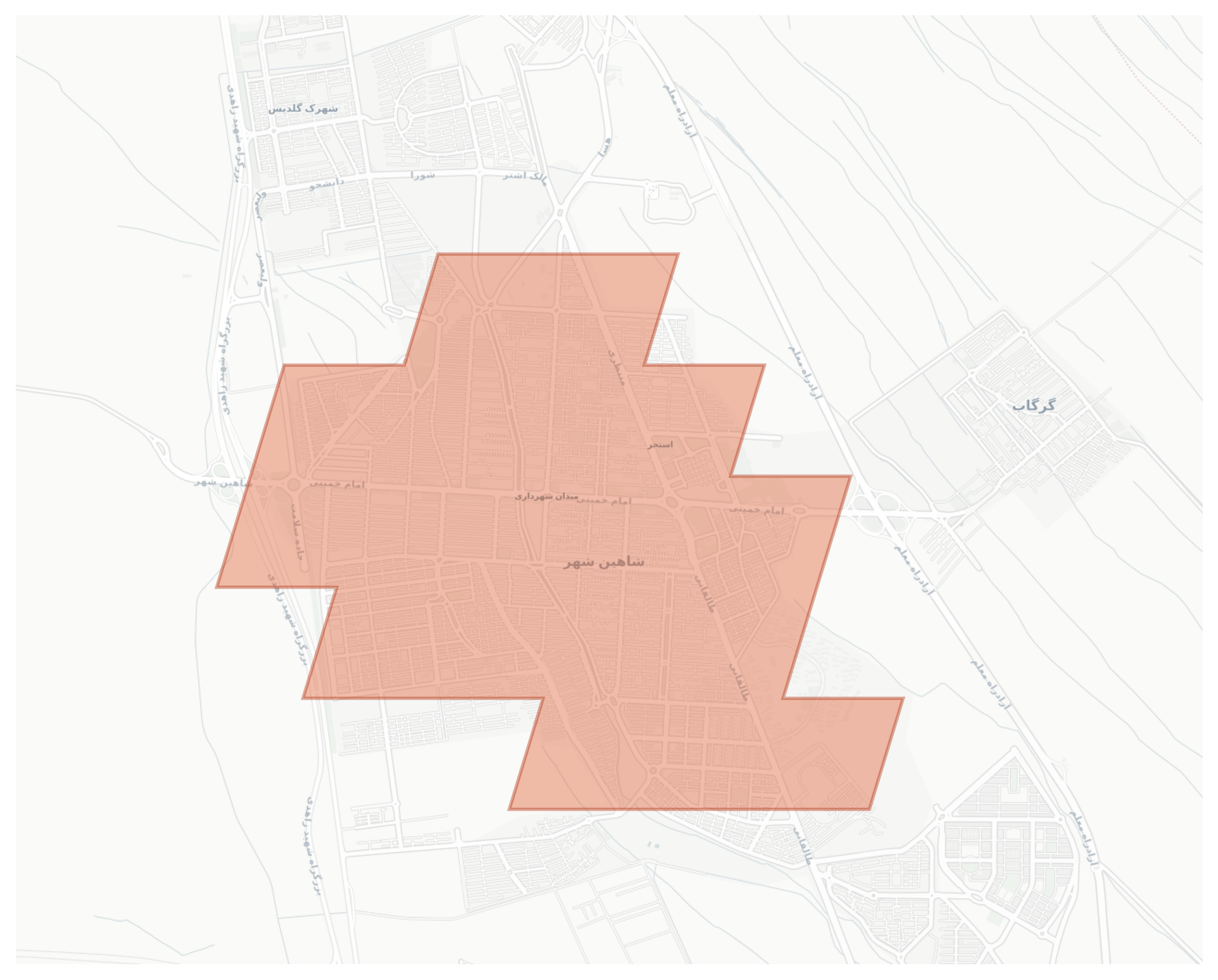 Shahin Shahr geographic map