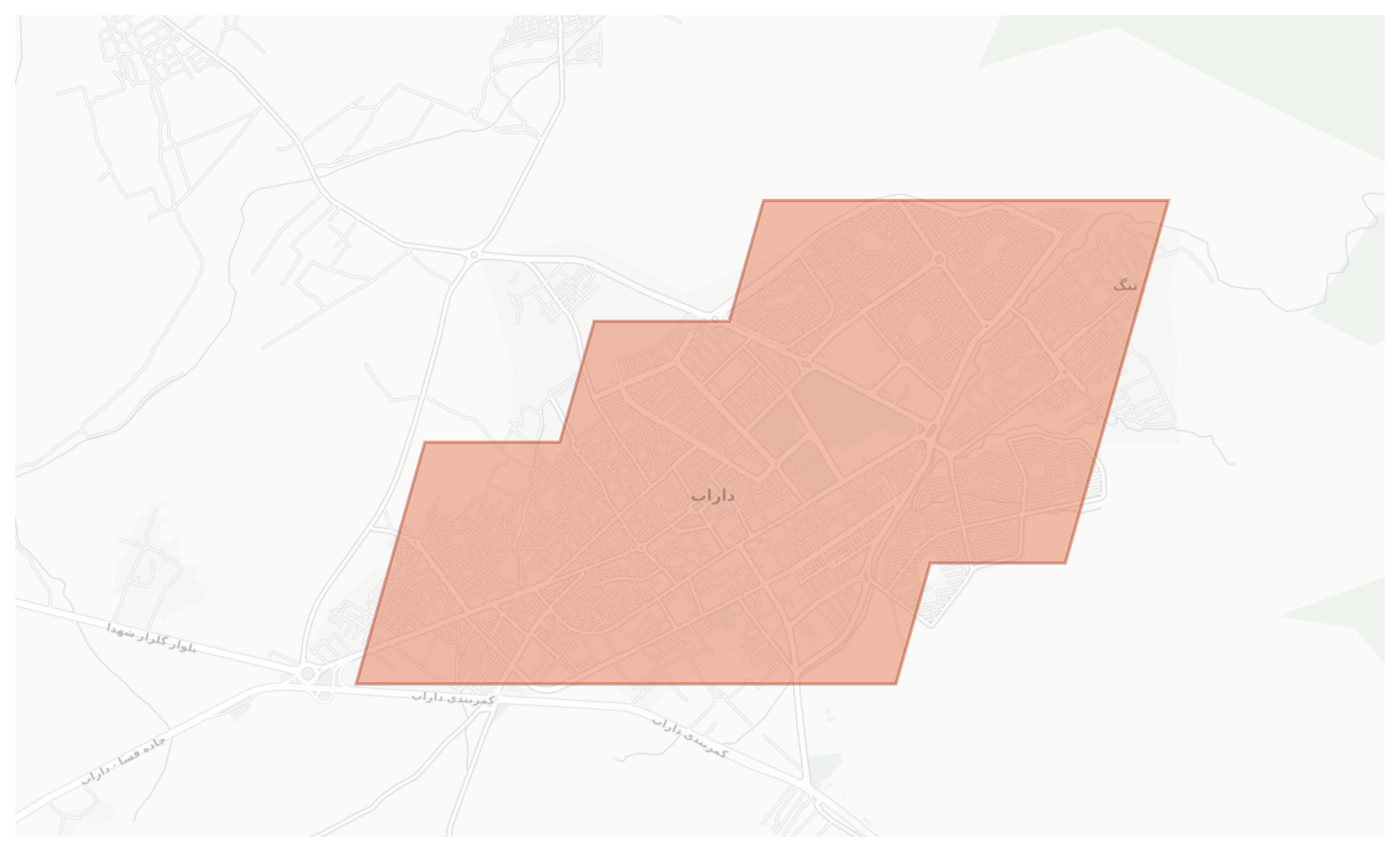 Darab geographic map