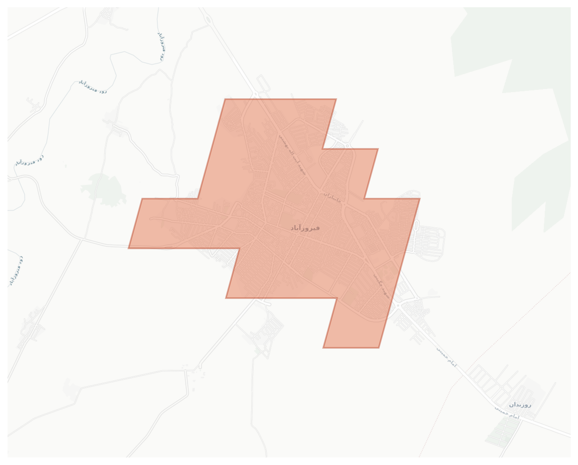 Firuzabad geographic map