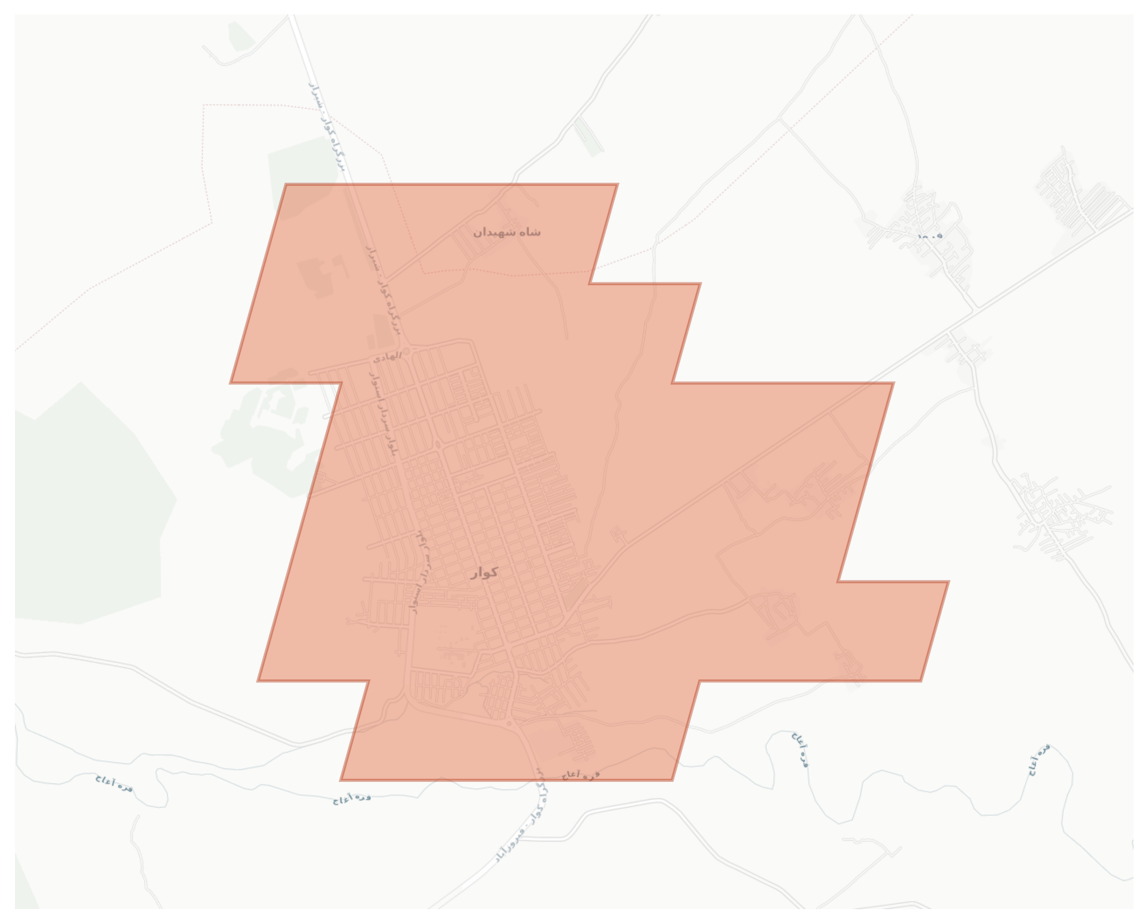 Kavar geographic map