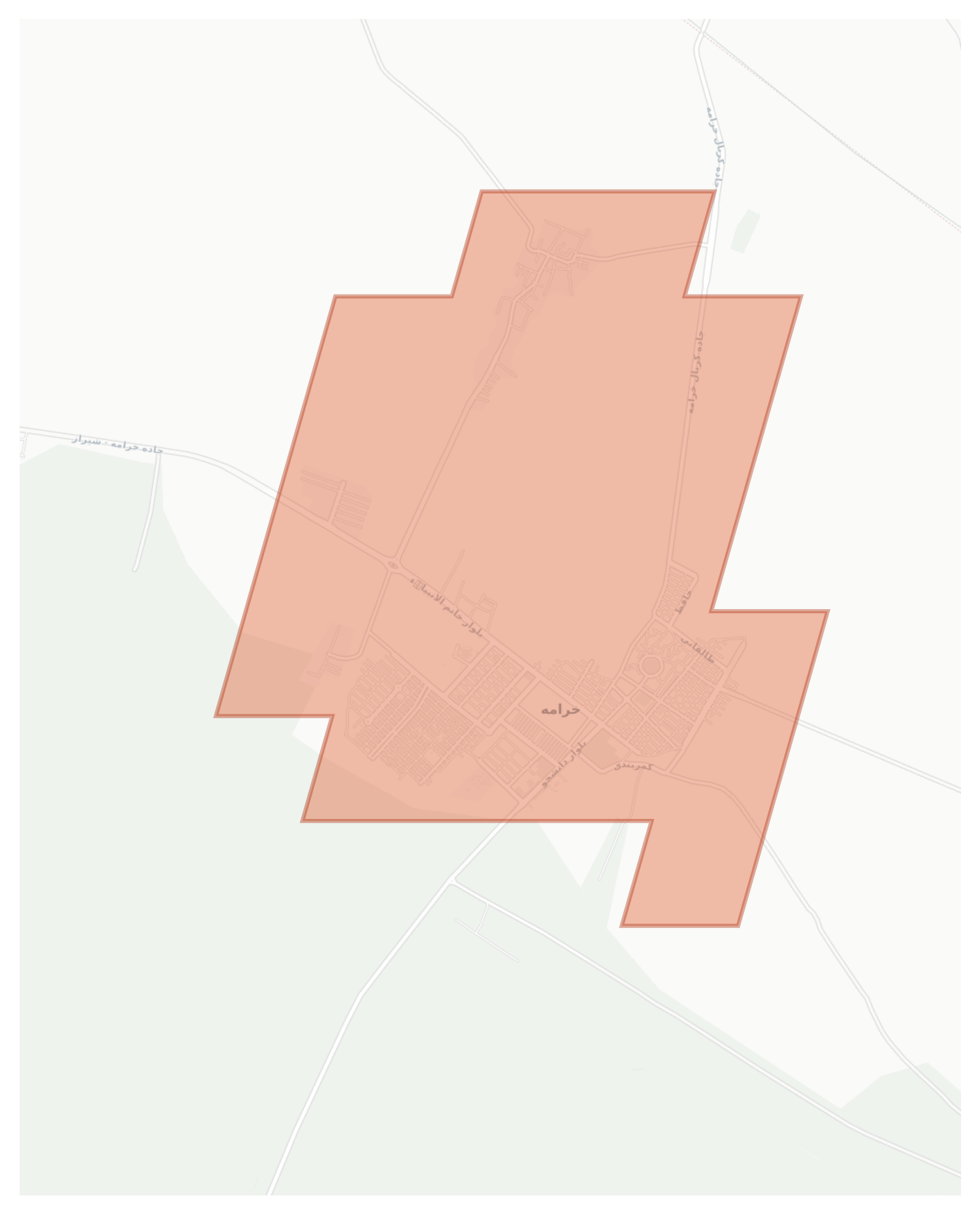 Kharameh geographic map