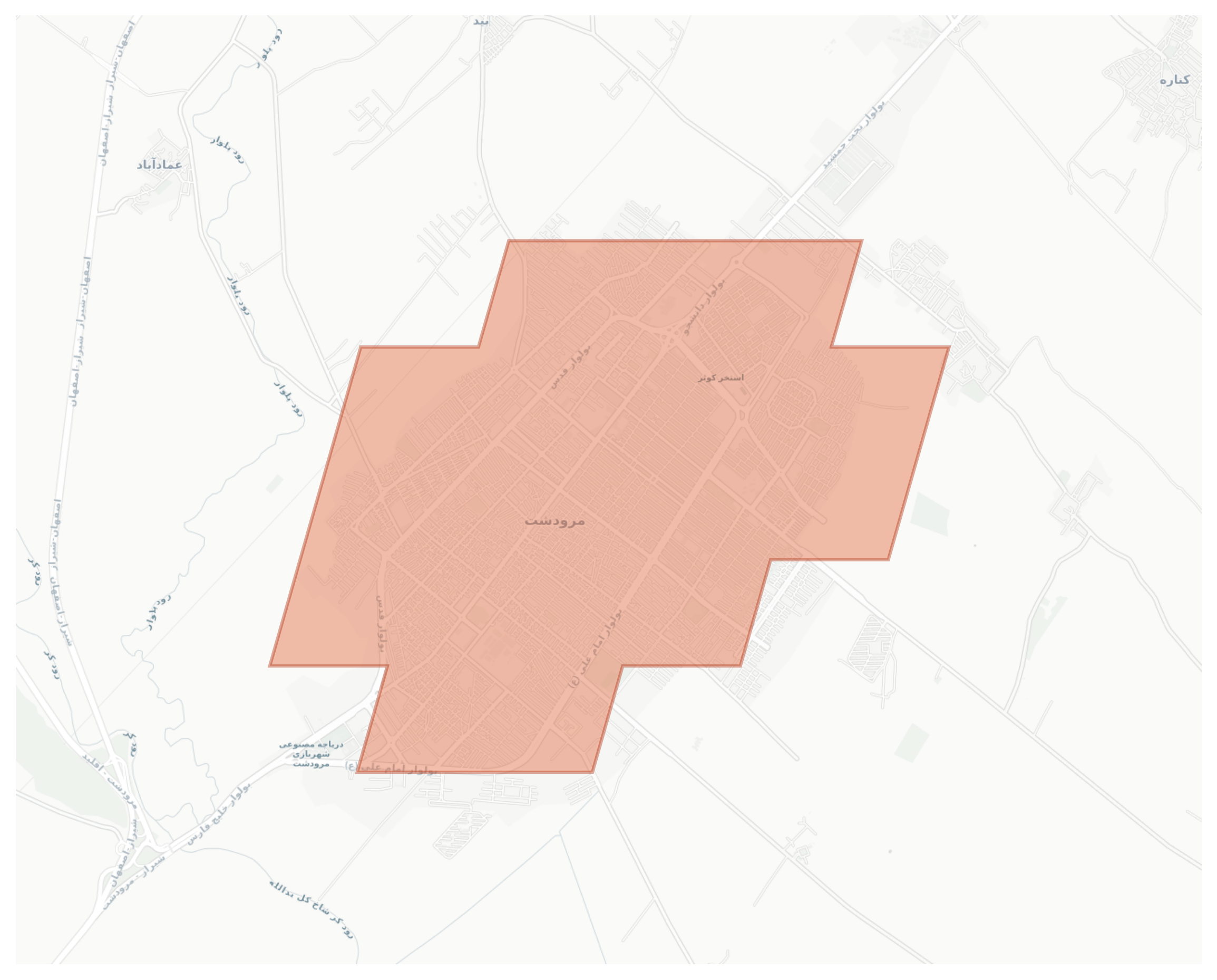 Marvdasht geographic map