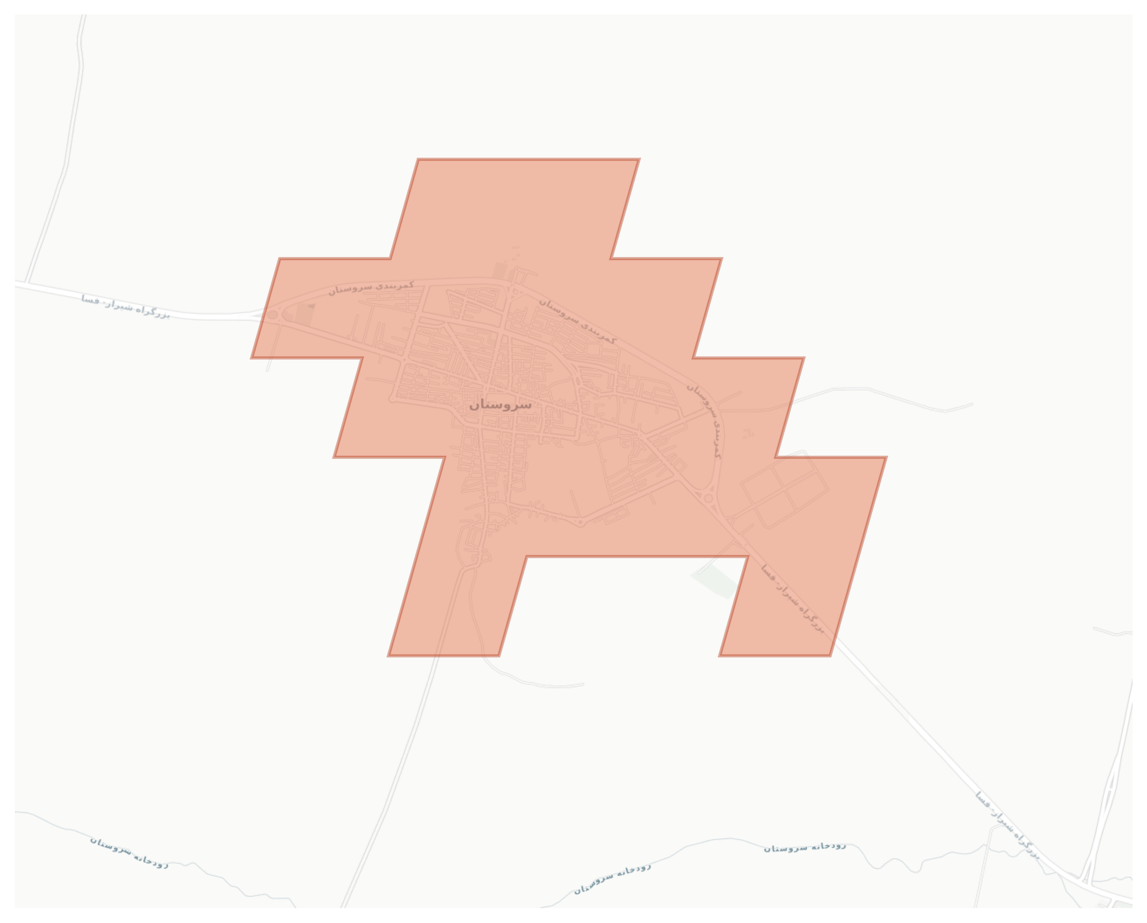 Sarvestan geographic map