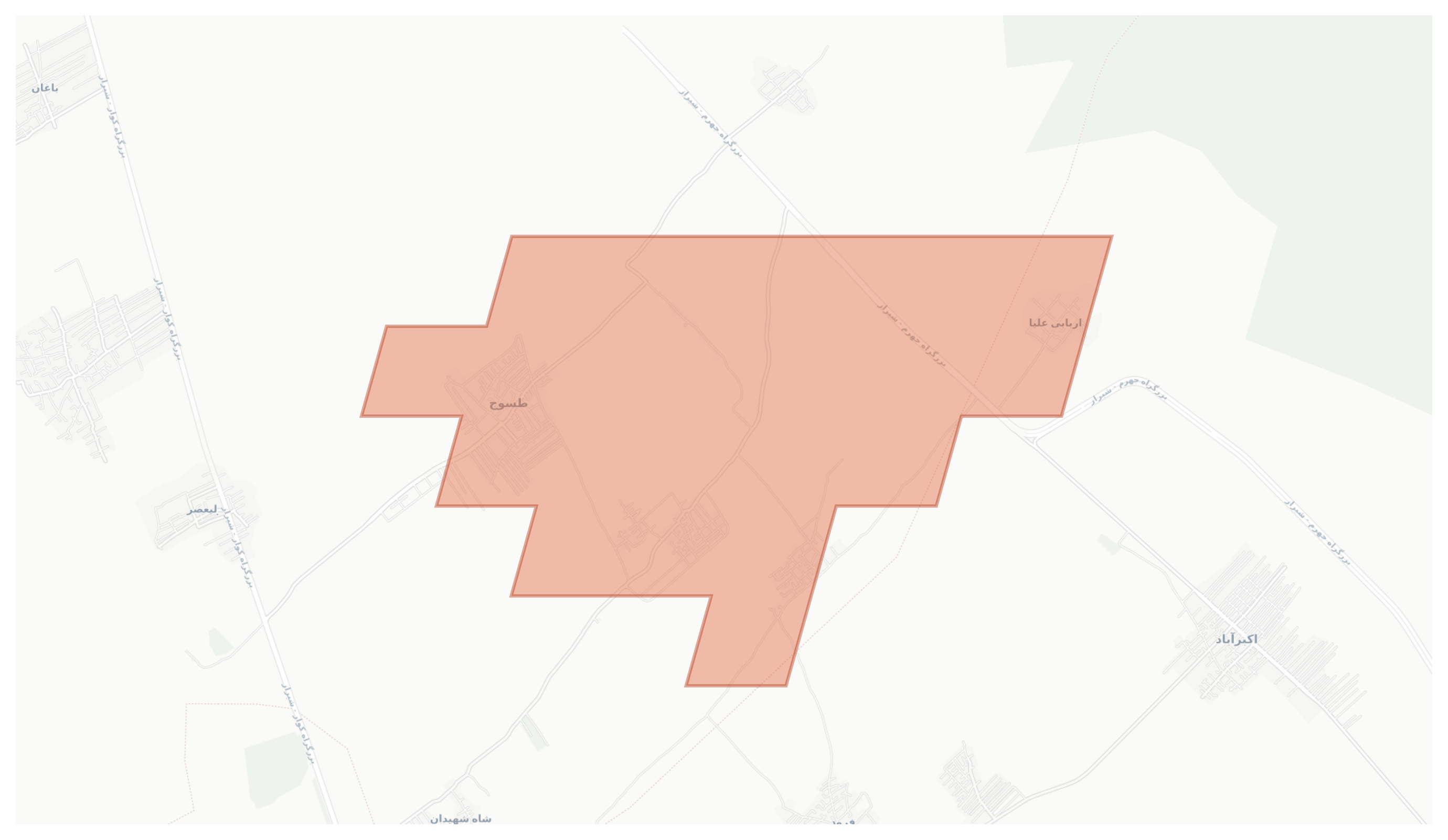 Tasouj geographic map