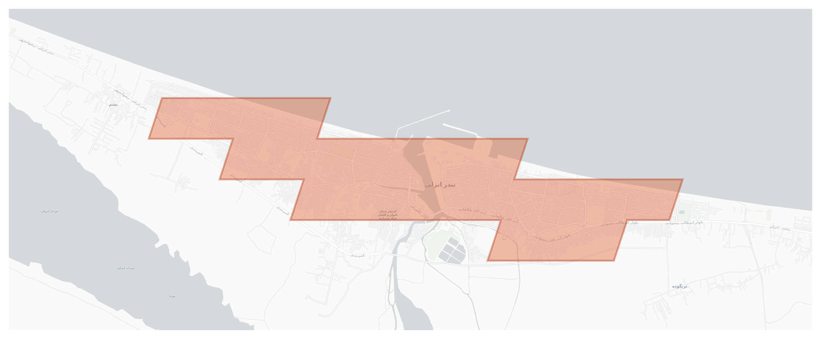 Bandar-e Anzali geographic map