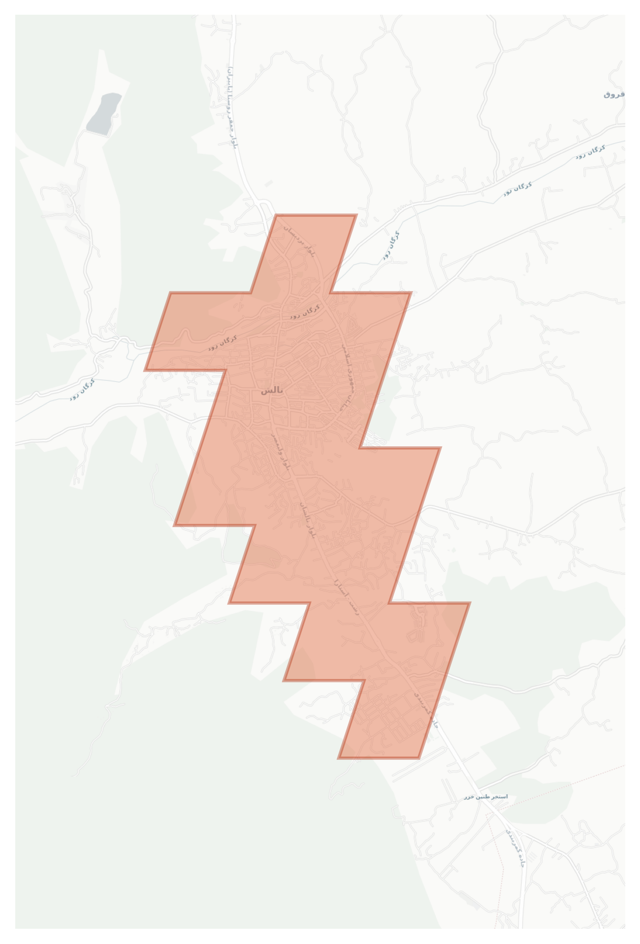 Talesh geographic map