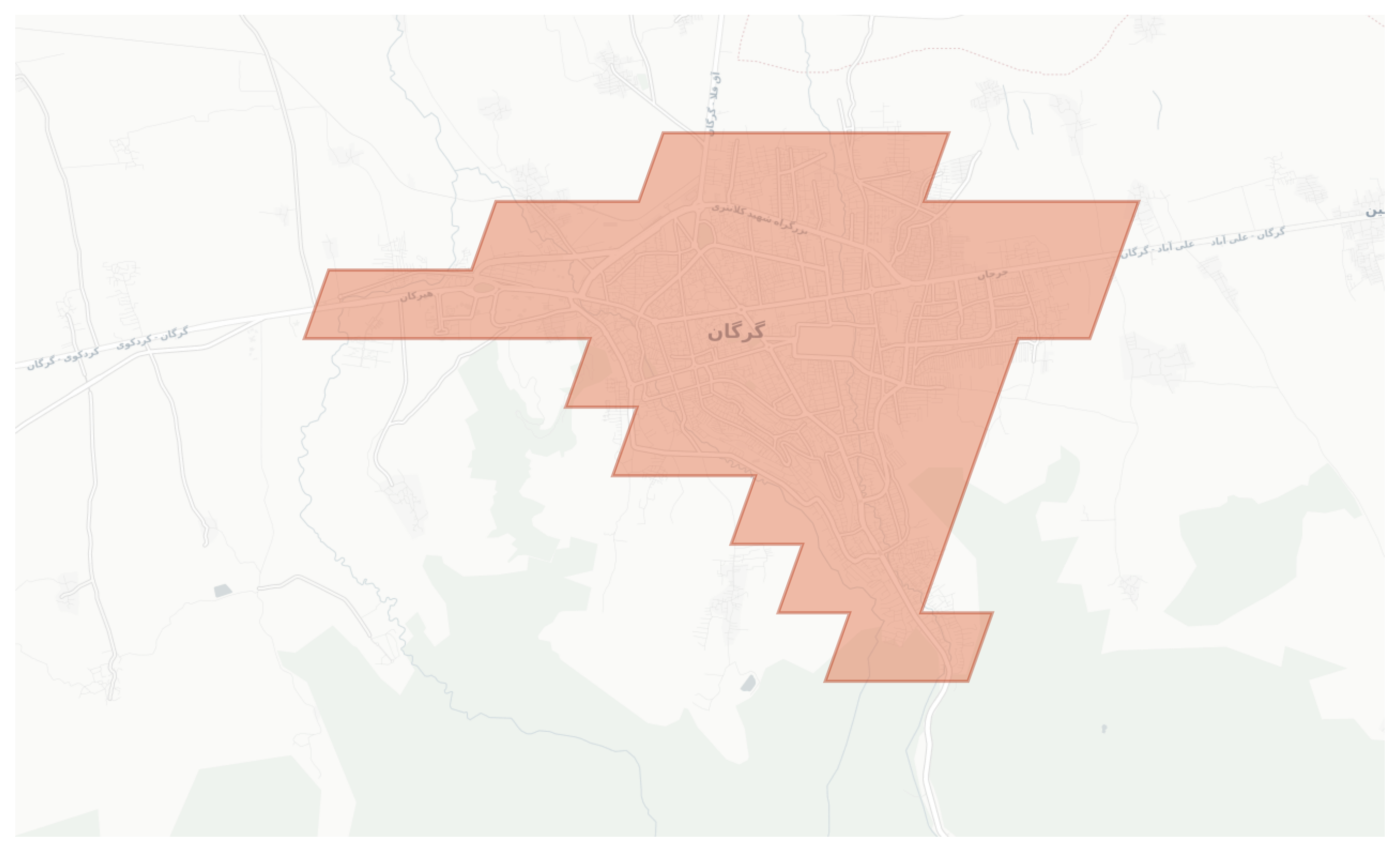 Gorgan geographic map