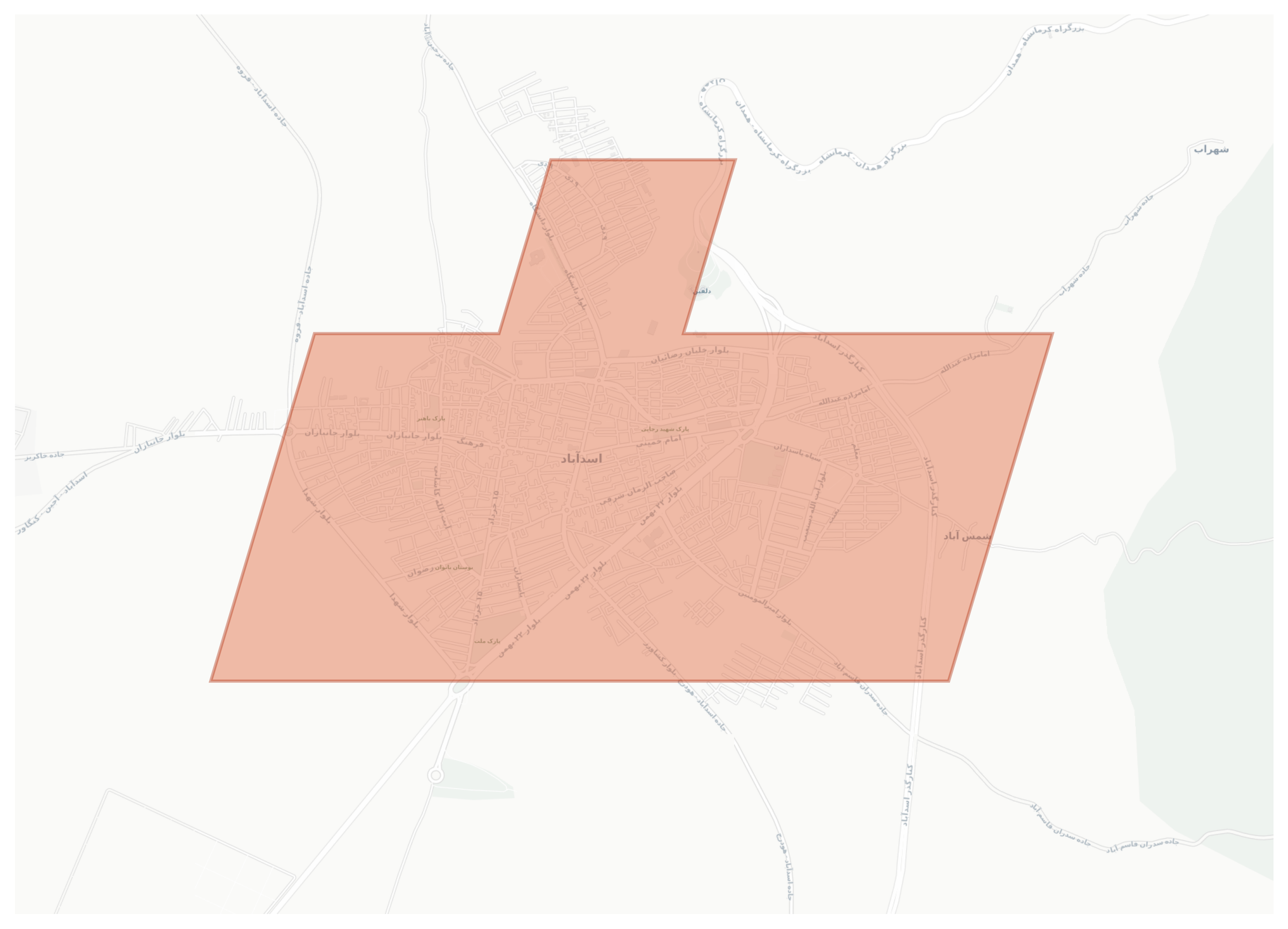 Asadabad geographic map