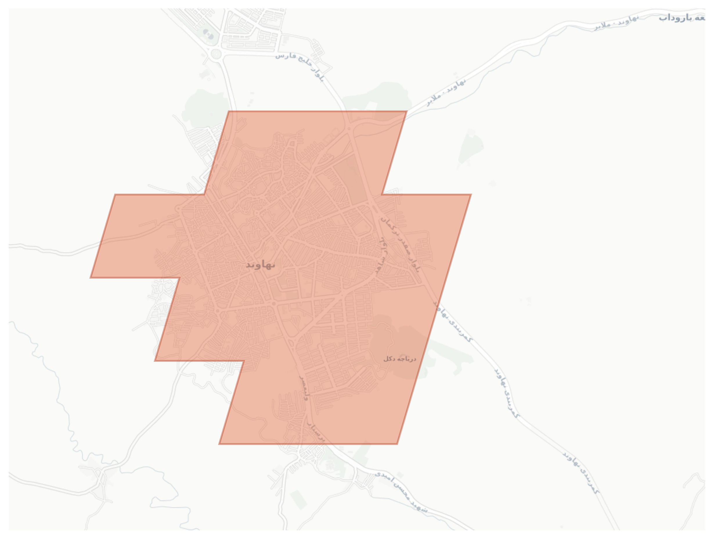 Nahavand geographic map