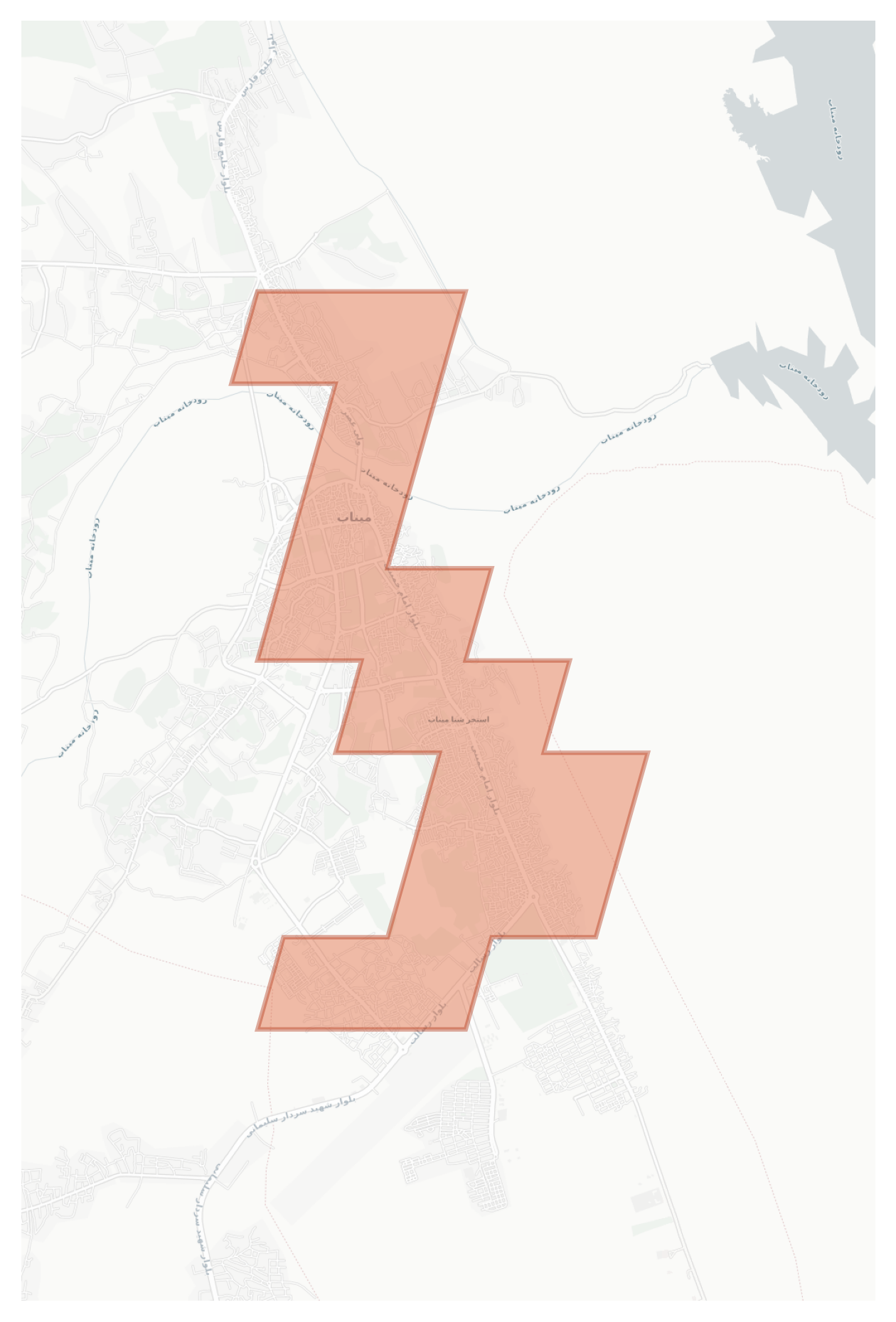 Minab geographic map