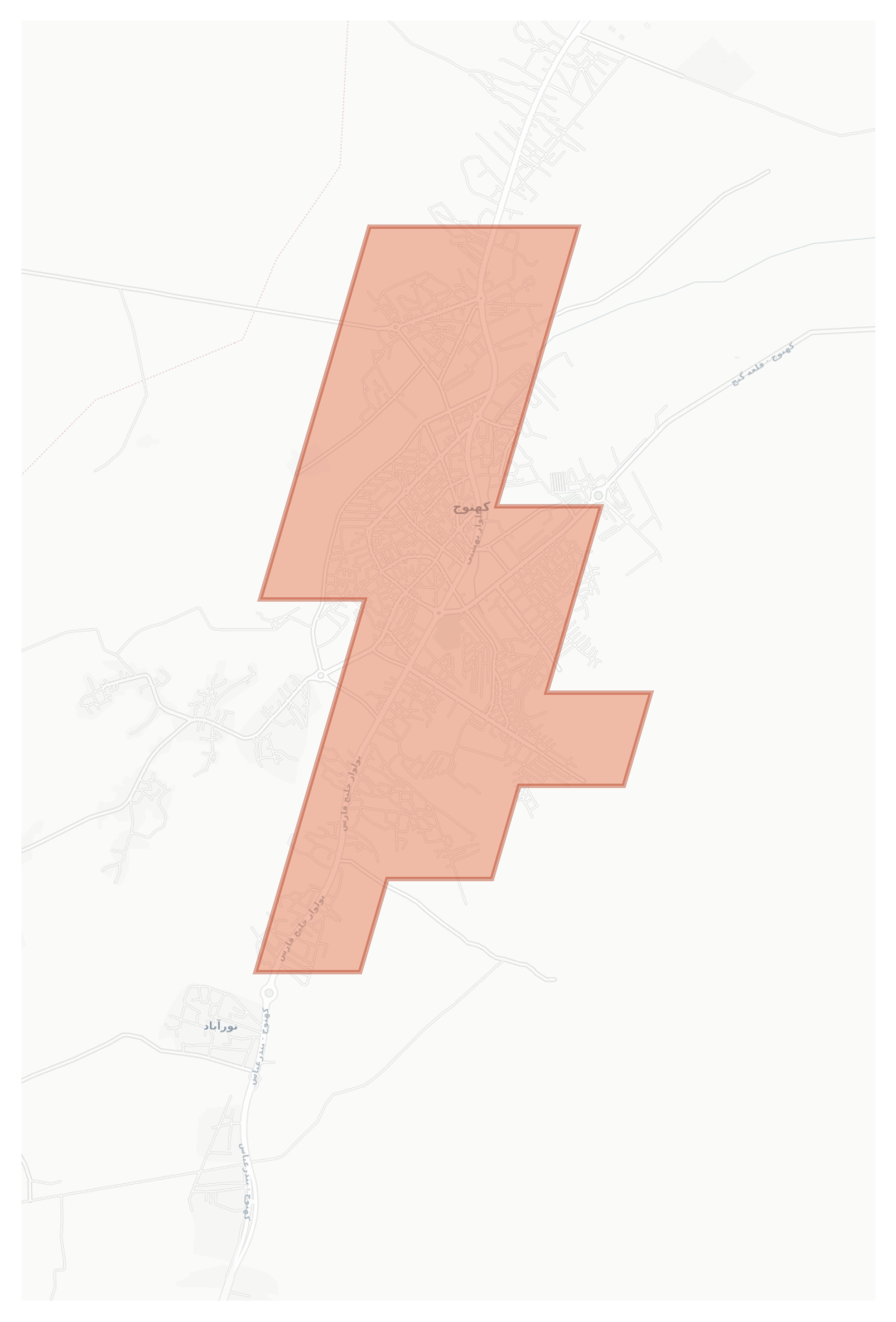 Kahnuj geographic map