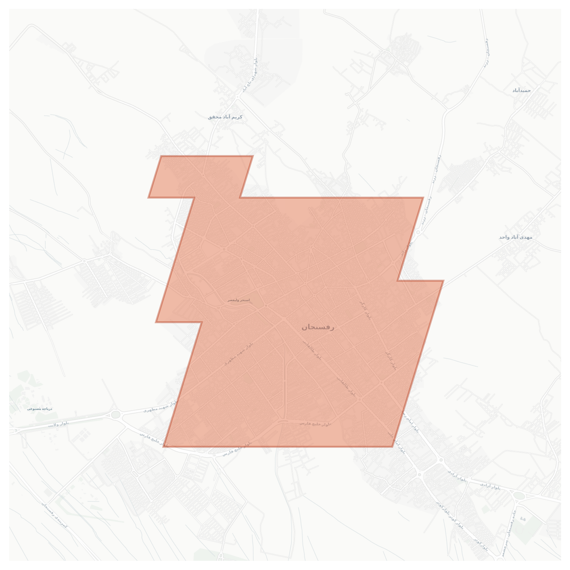 Rafsanjan geographic map