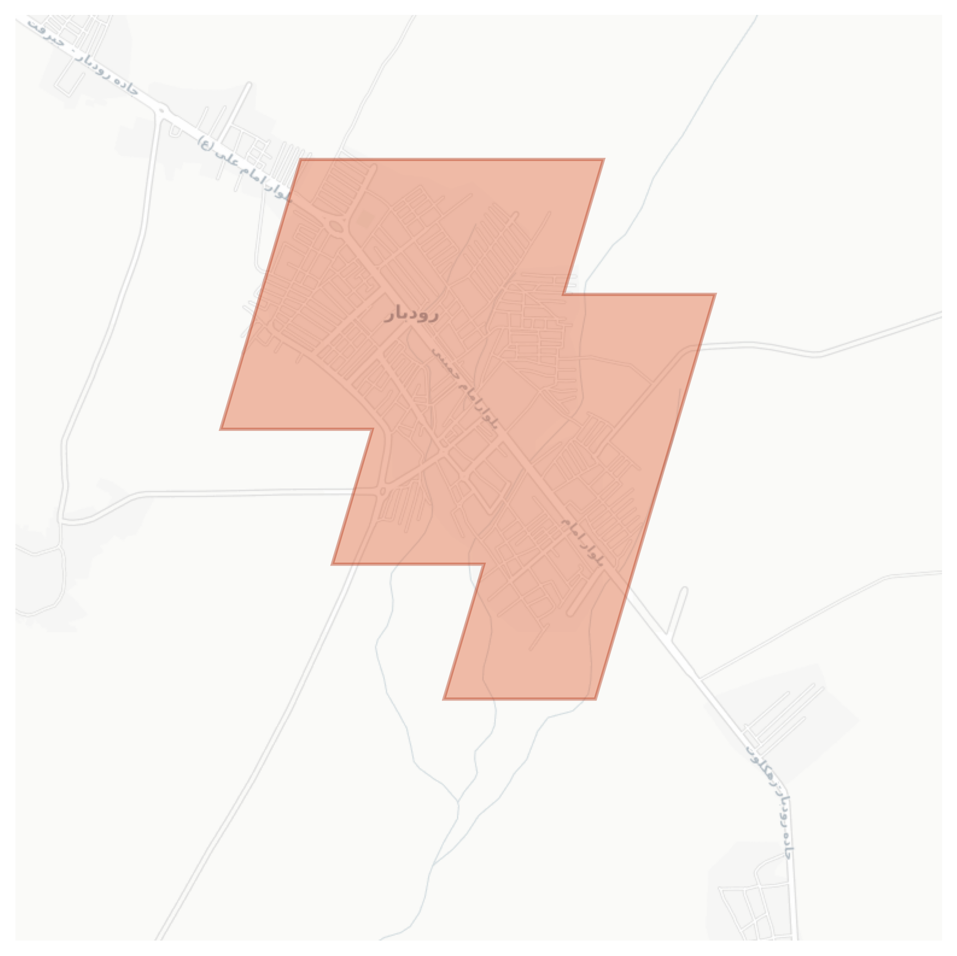 Rudbar geographic map