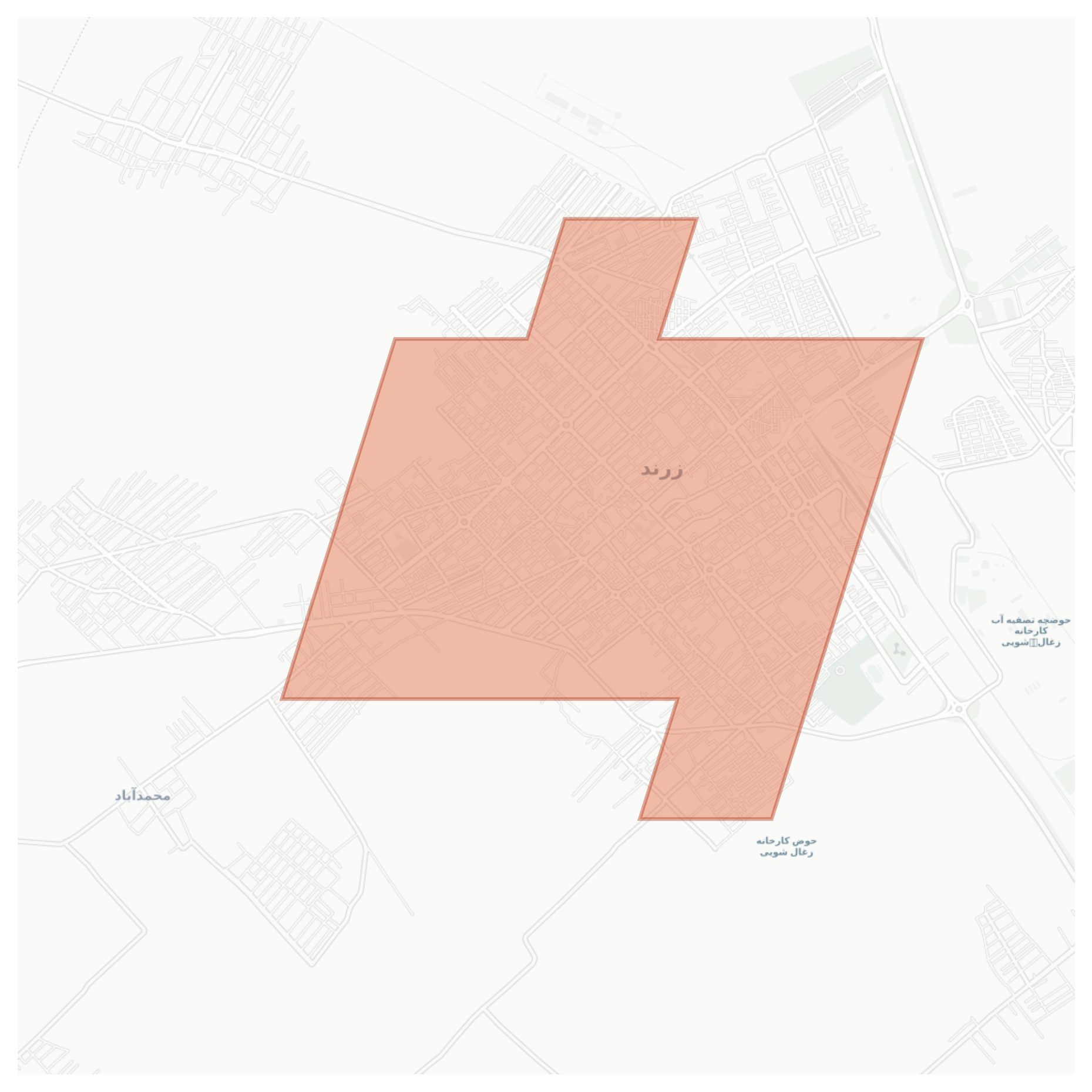 Zarand geographic map