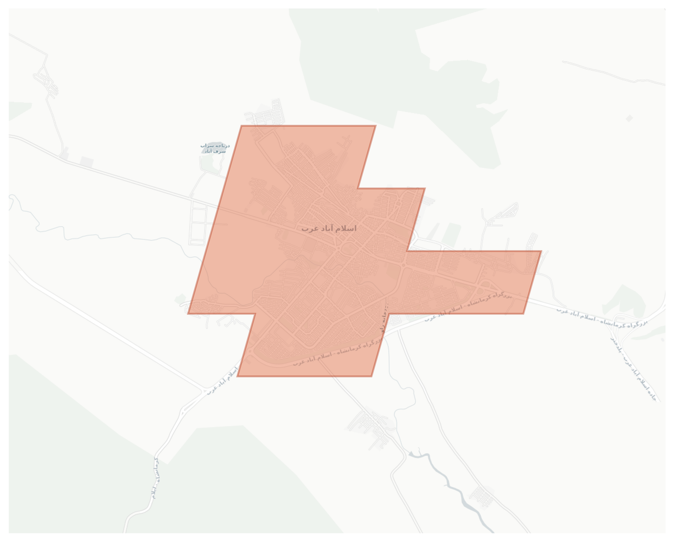 Eslamabad-e Gharb geographic map