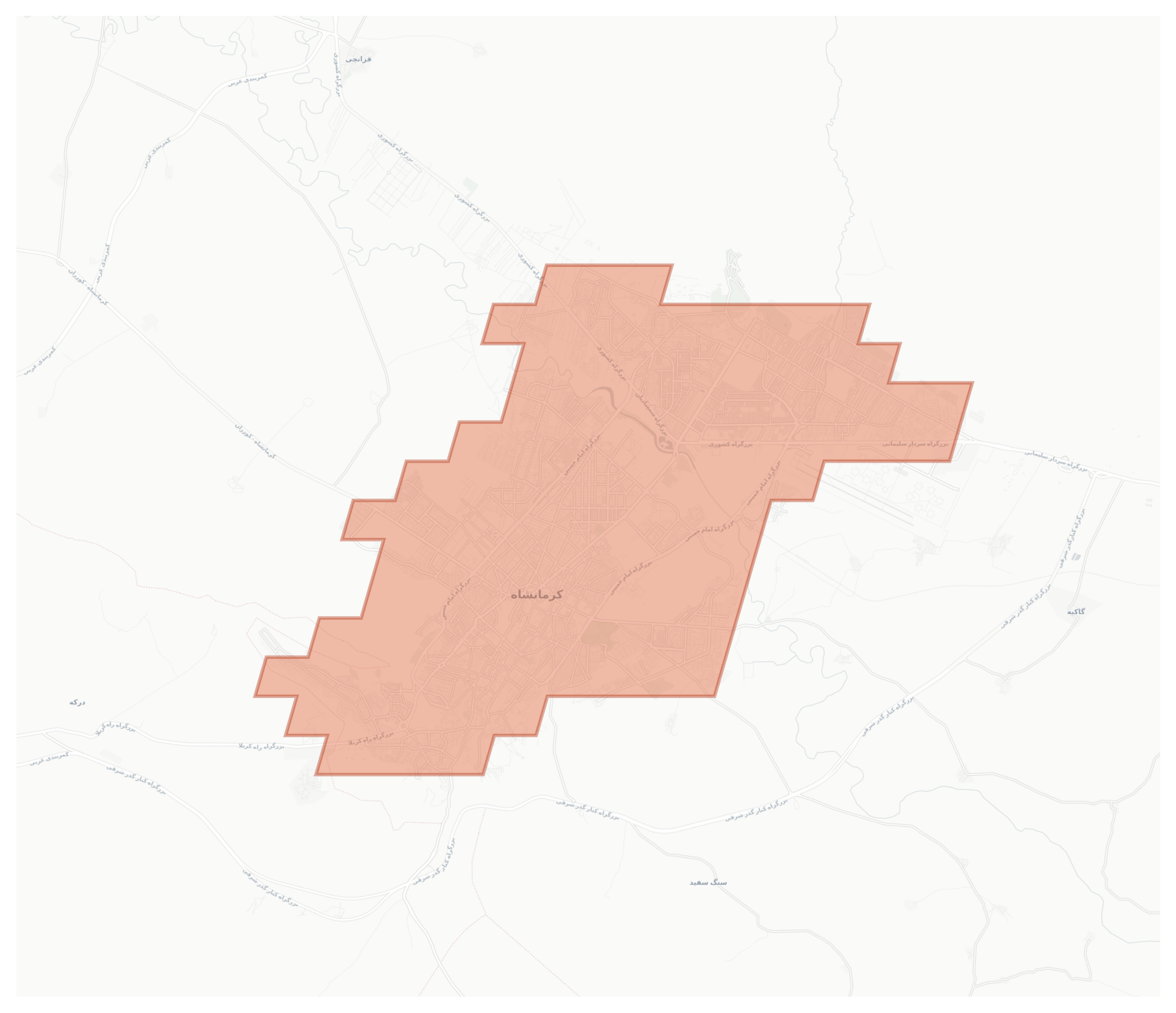Kermanshah geographic map