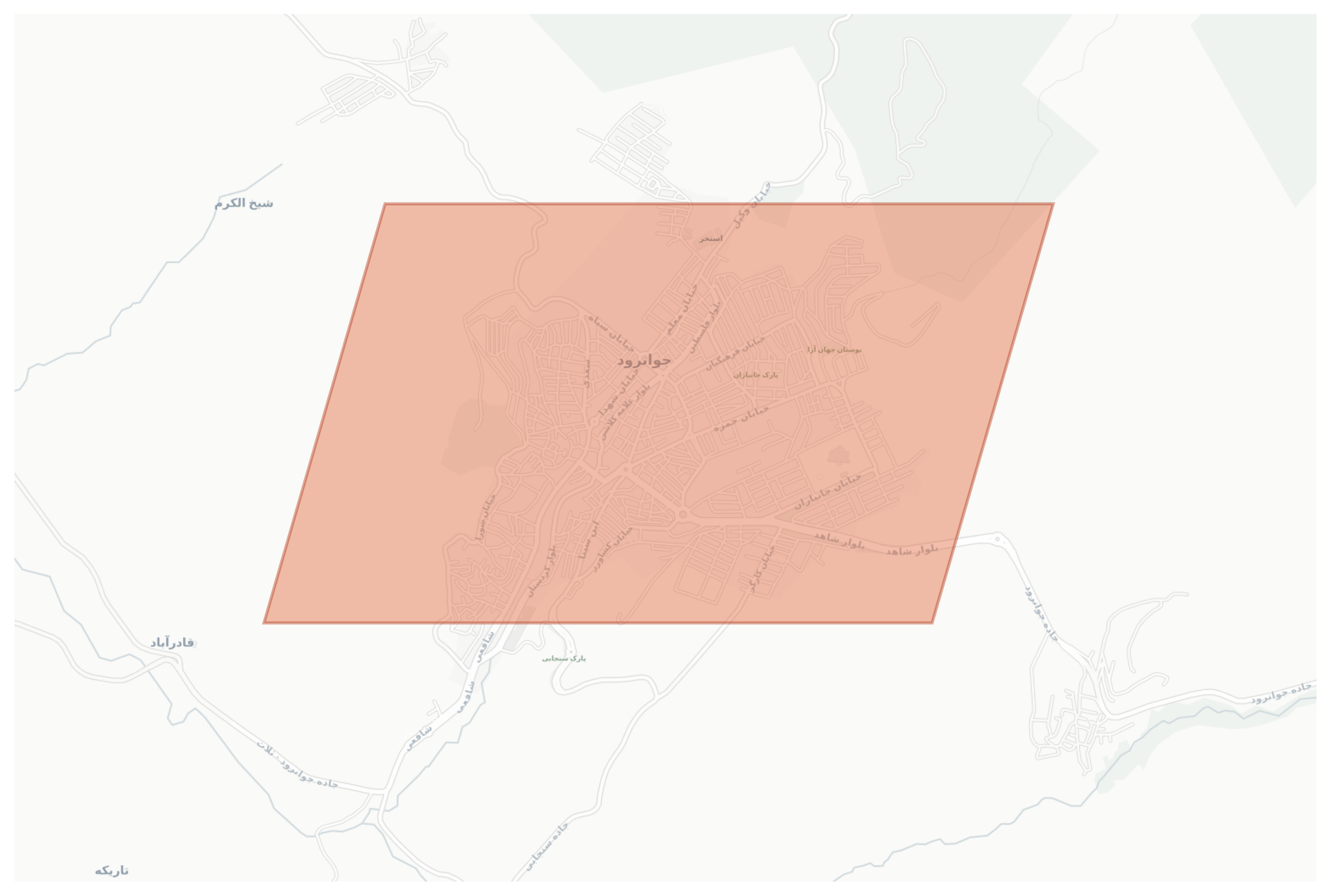 جوانرود geographic map
