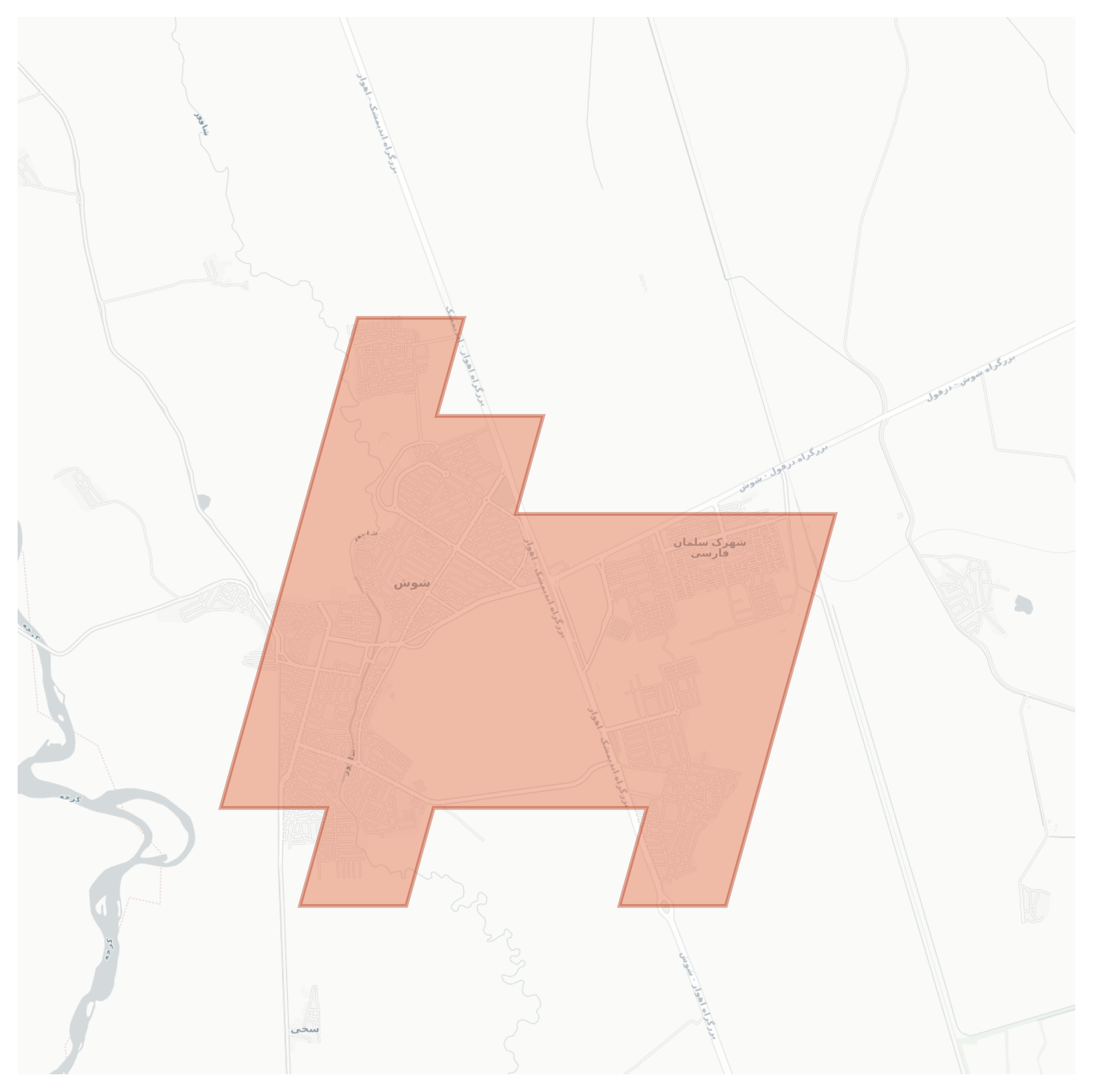 Shush geographic map